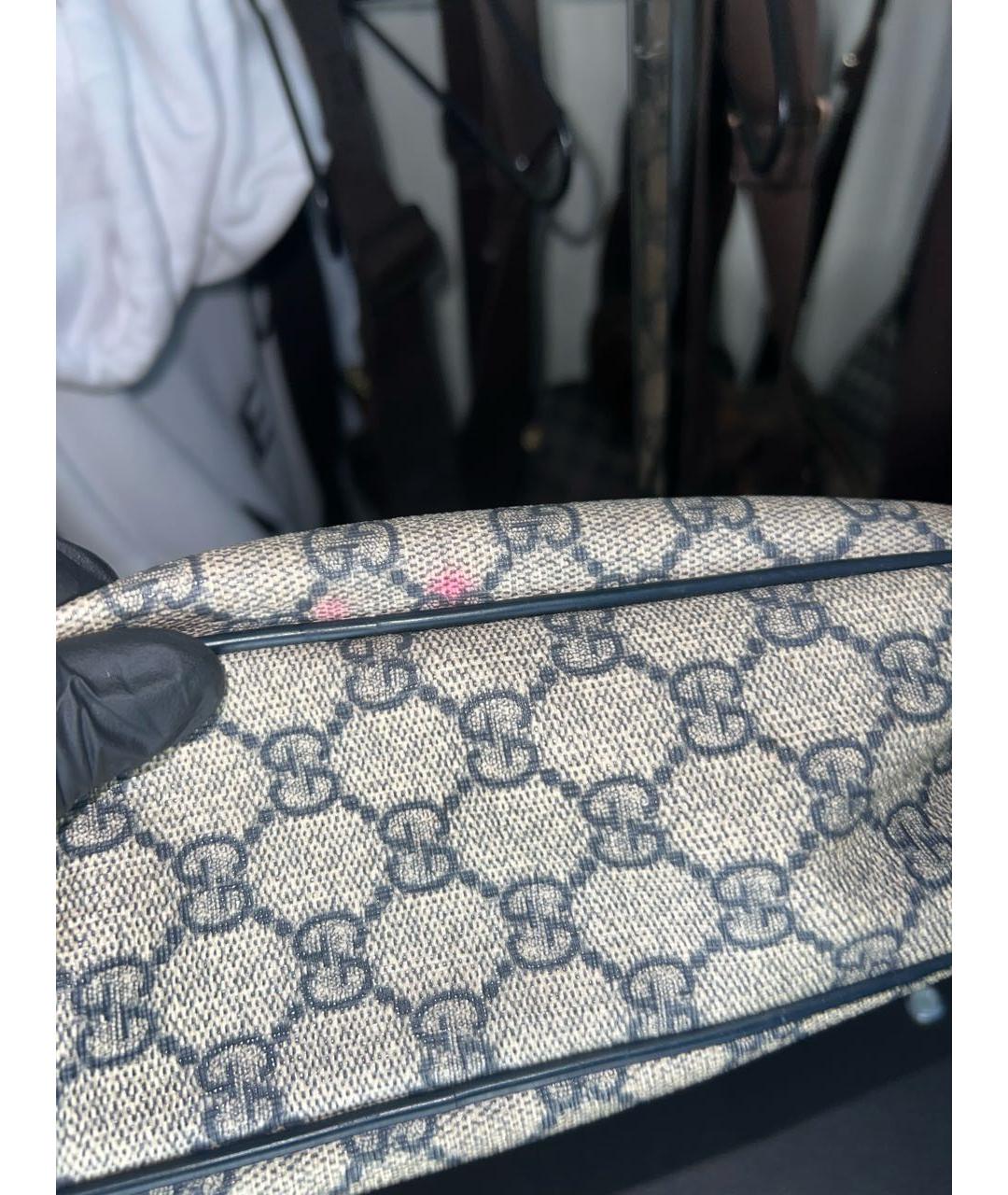 GUCCI Бежевая сумка на плечо из канвы, фото 5