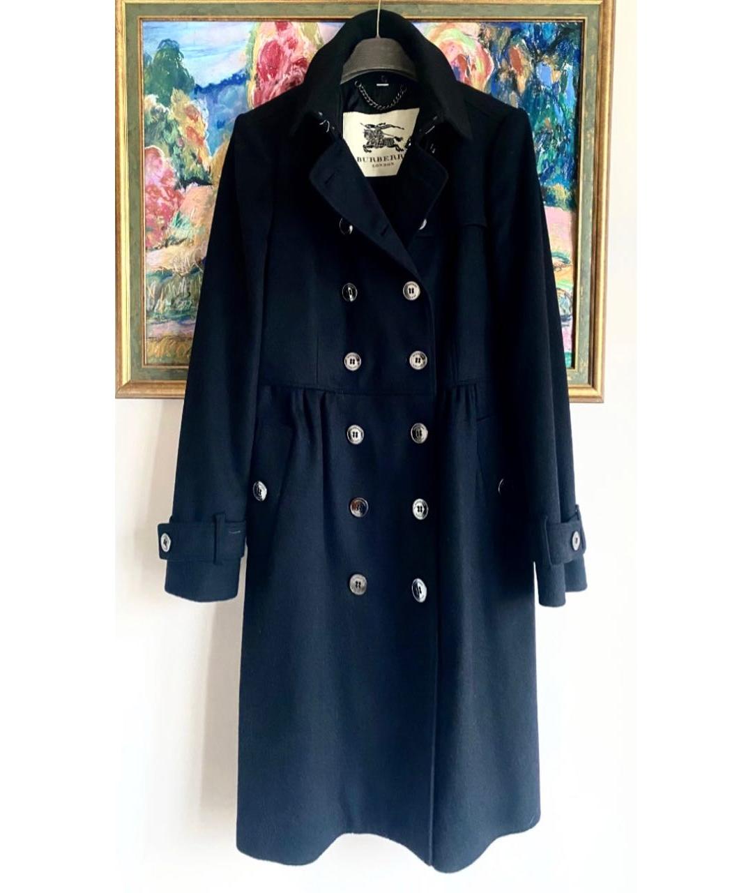 BURBERRY Черное кашемировое пальто, фото 4