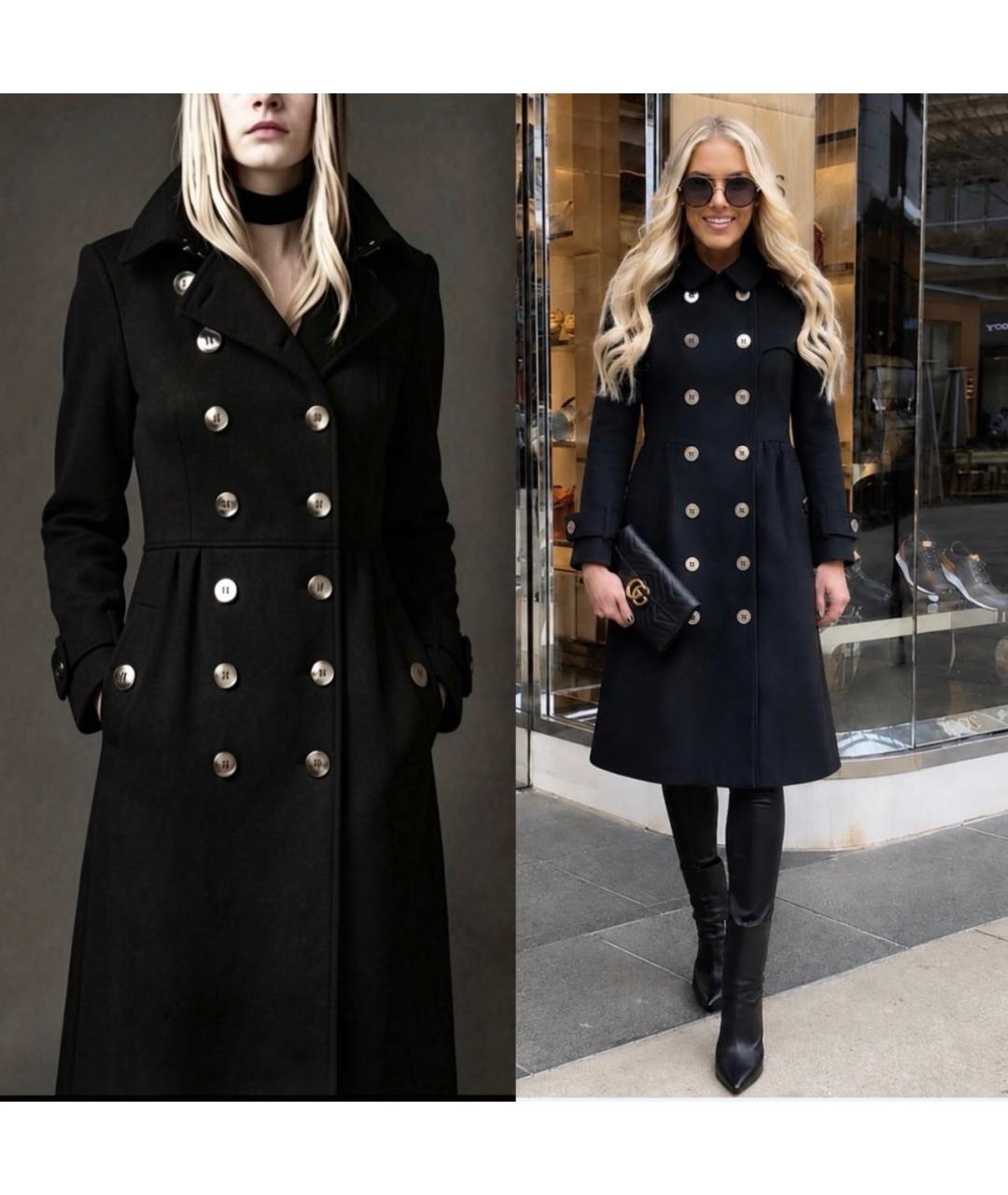 BURBERRY Черное кашемировое пальто, фото 6