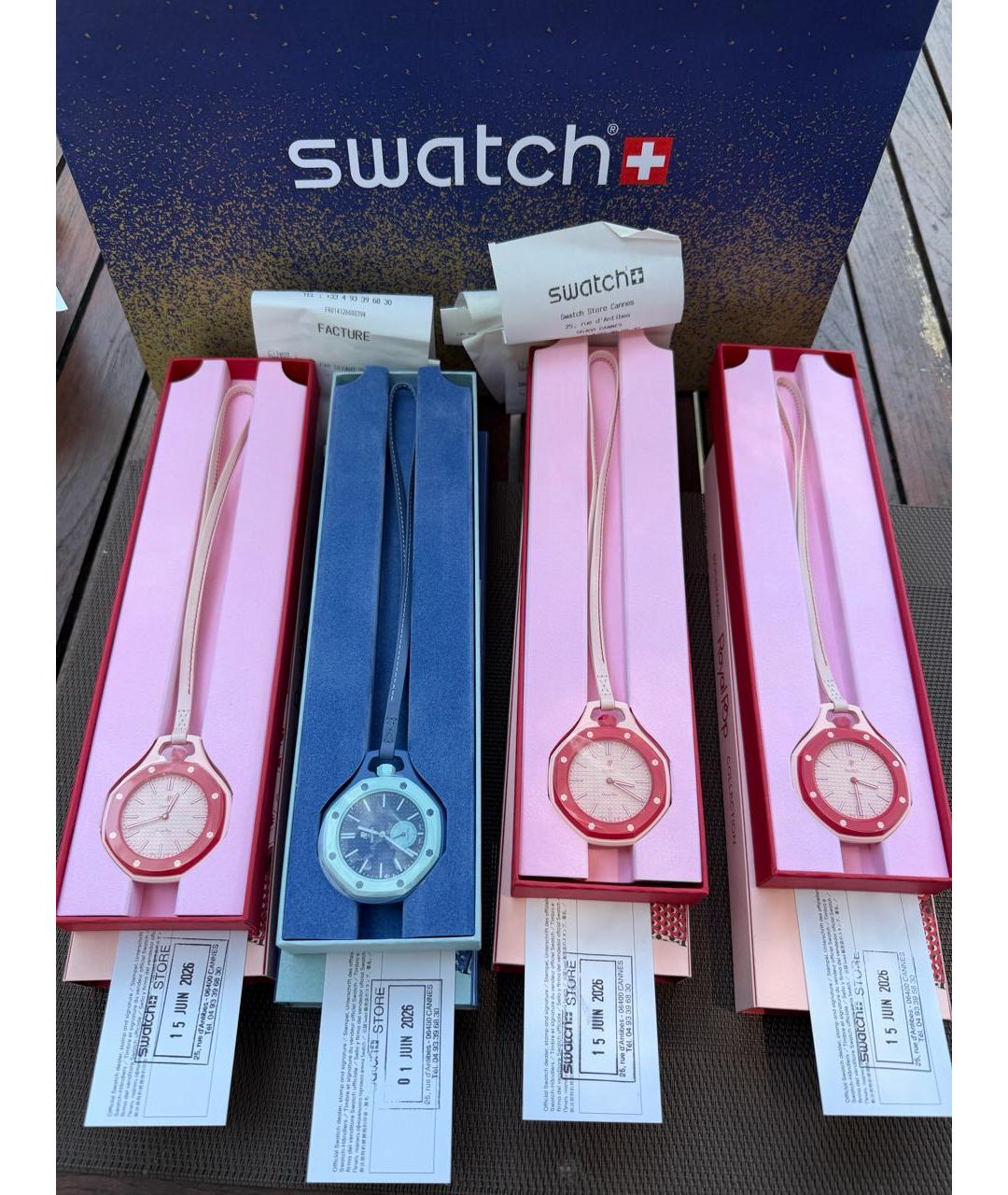 Swatch Красные керамические часы, фото 4