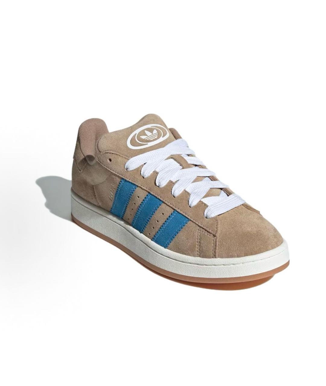 ADIDAS Бежевые замшевые кроссовки, фото 3