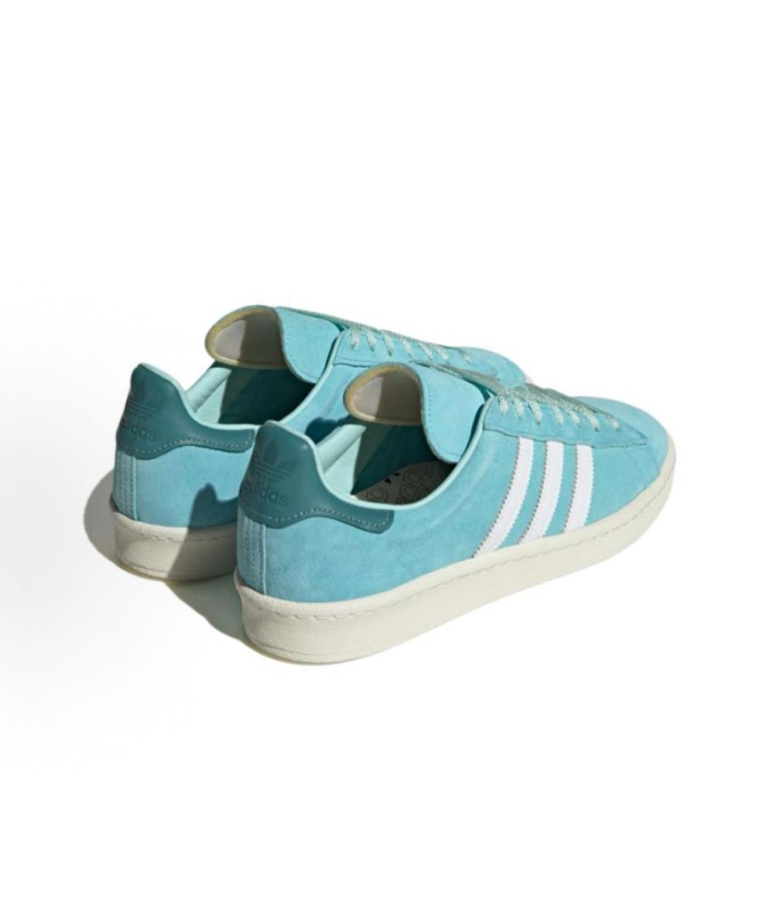 ADIDAS Голубые замшевые кроссовки, фото 4