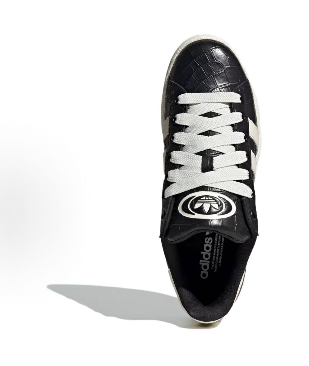 ADIDAS Черные кожаные кроссовки, фото 4