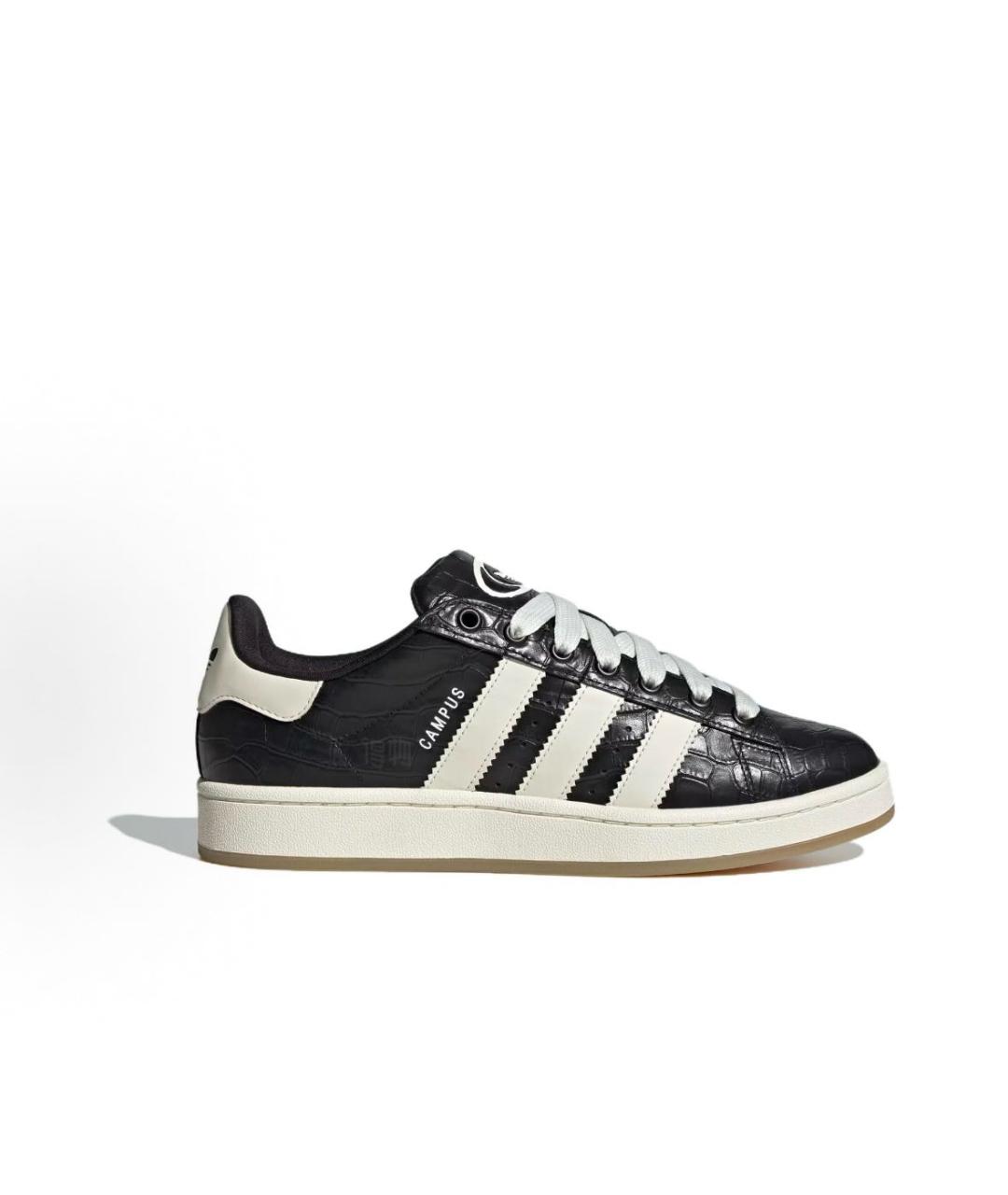 ADIDAS Черные кожаные кроссовки, фото 6