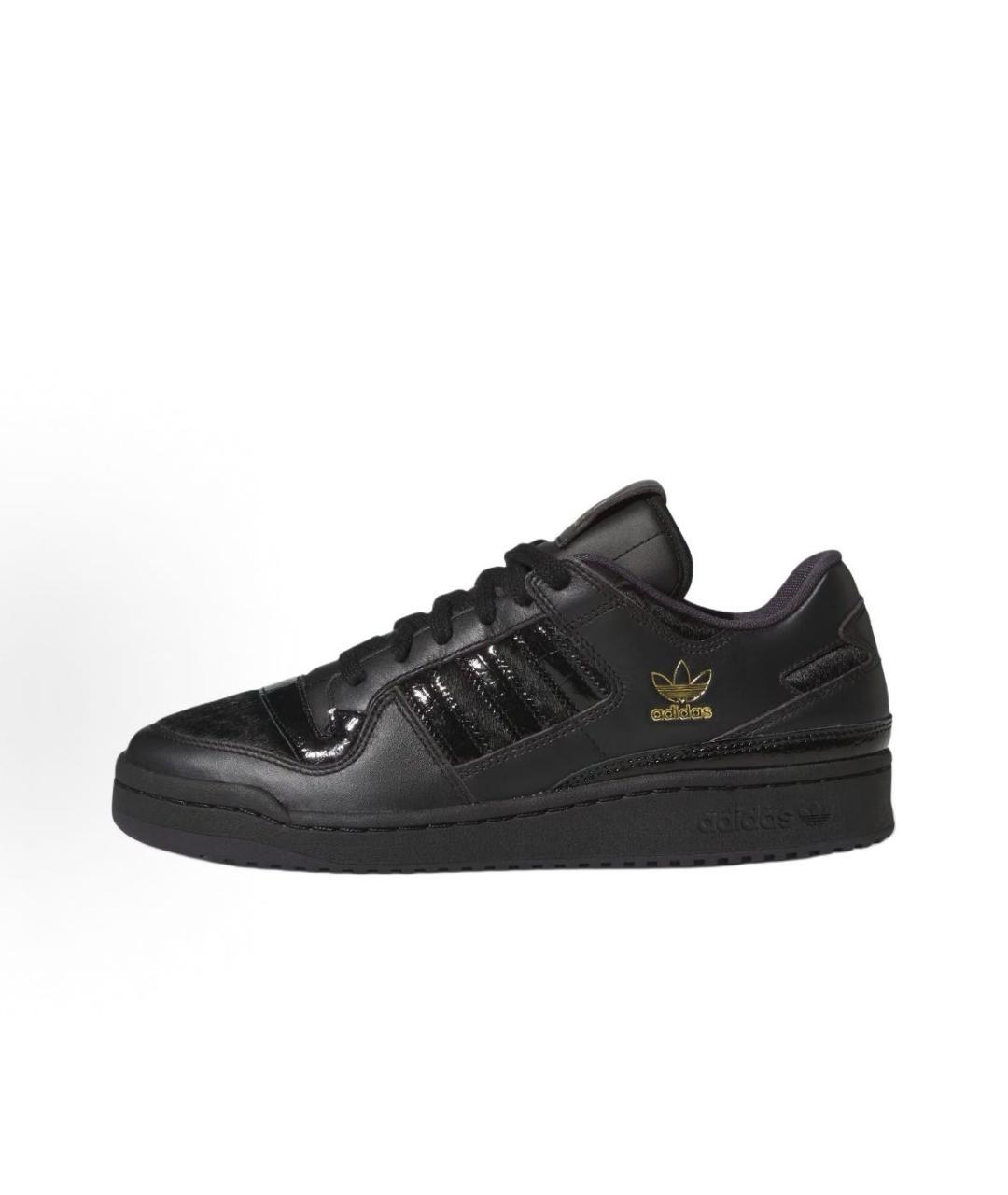 ADIDAS Черные кожаные кроссовки, фото 2