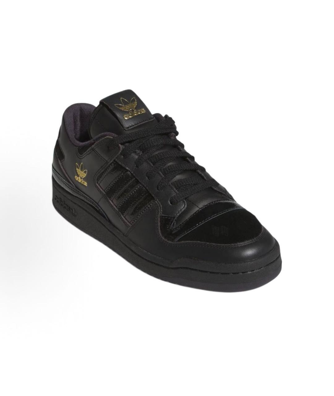 ADIDAS Черные кожаные кроссовки, фото 3