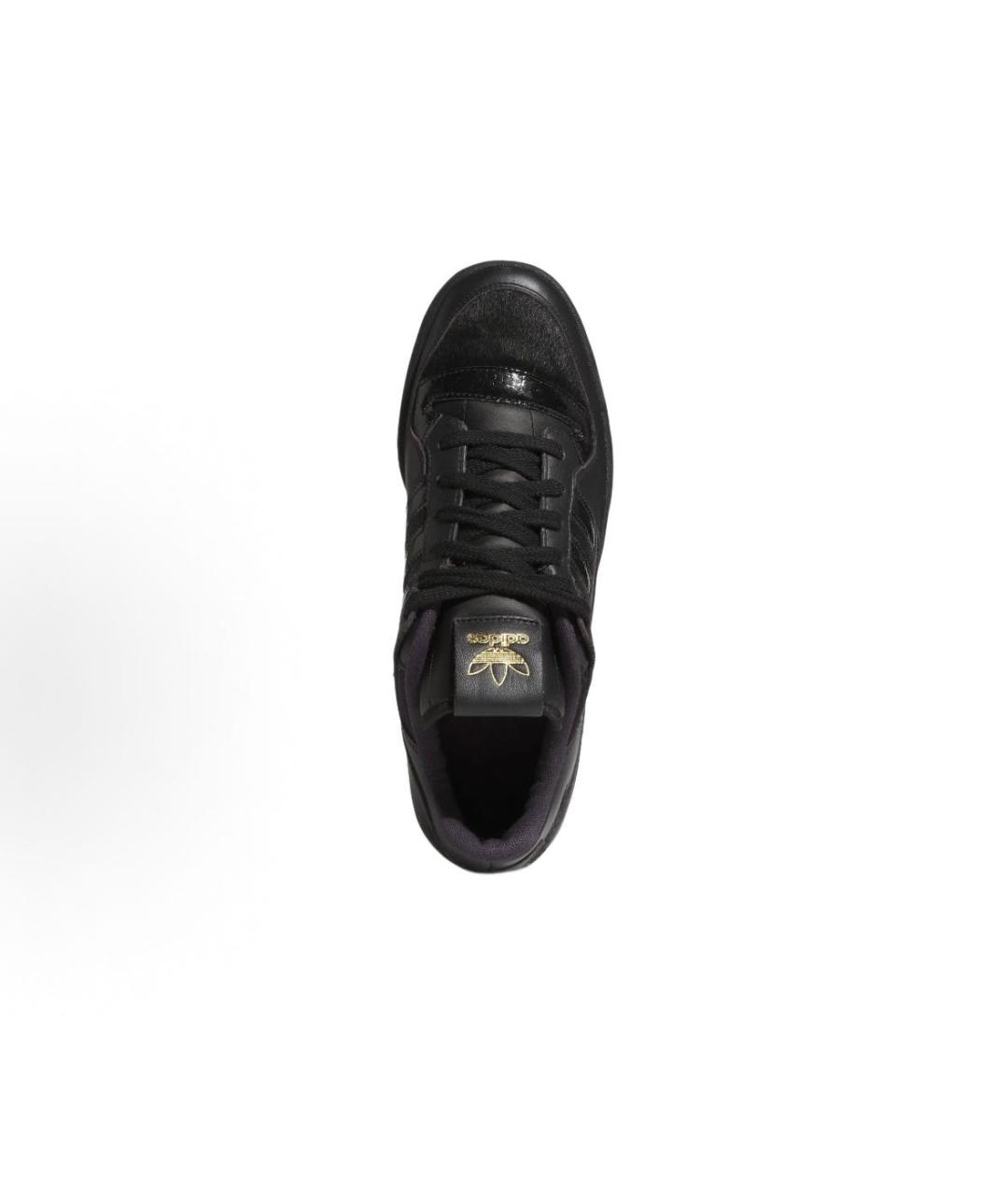 ADIDAS Черные кожаные кроссовки, фото 4