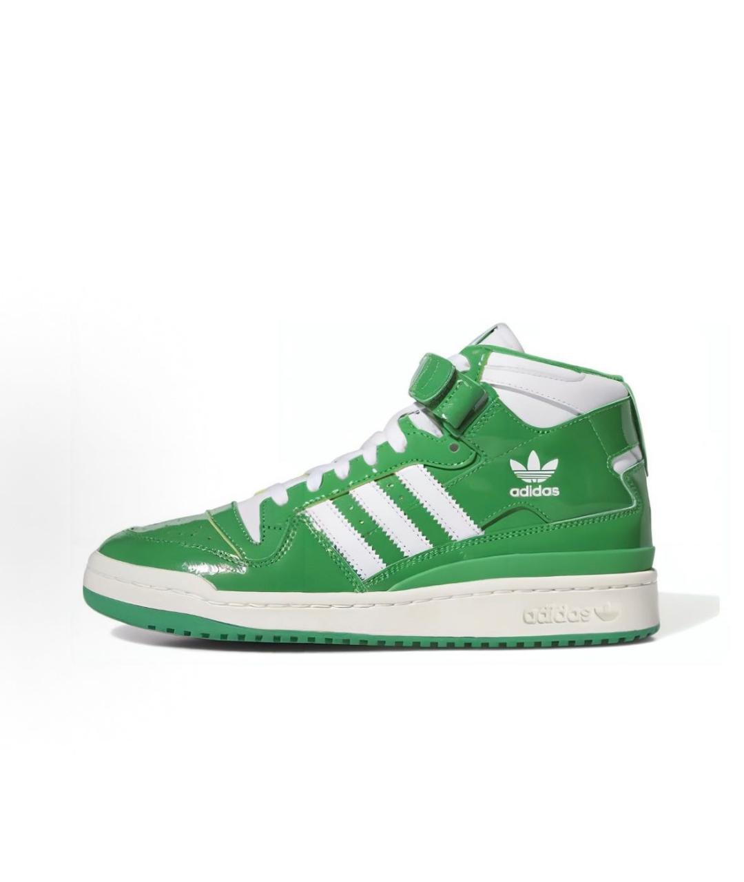 ADIDAS Зеленые кроссовки из лакированной кожи, фото 2