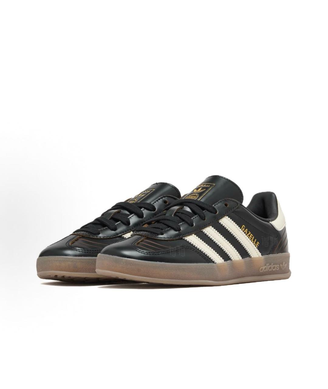 ADIDAS Черные кожаные кроссовки, фото 2