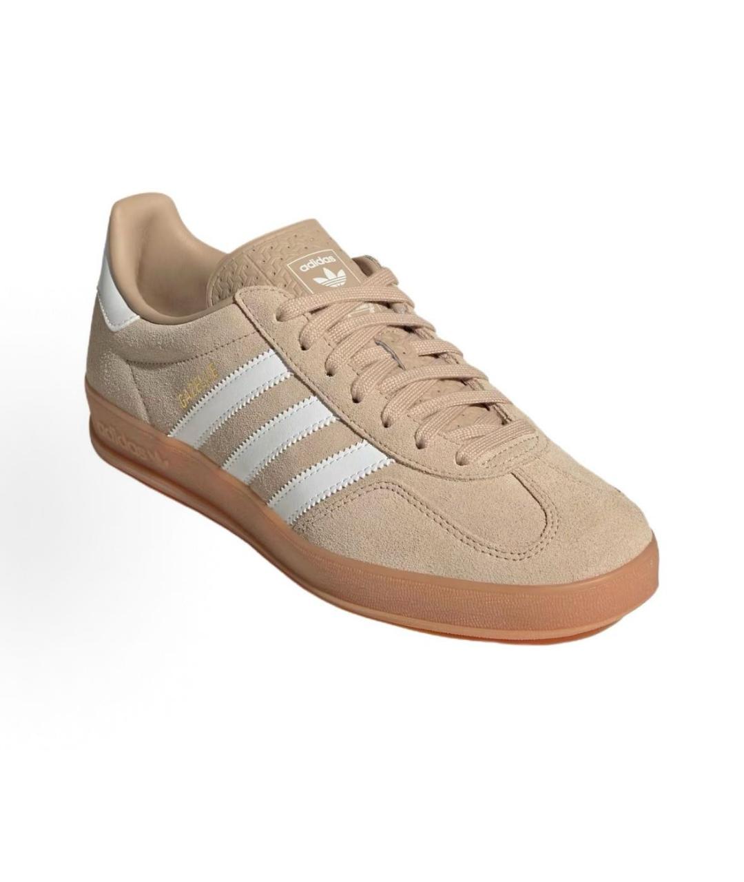 ADIDAS Бежевые замшевые кроссовки, фото 3