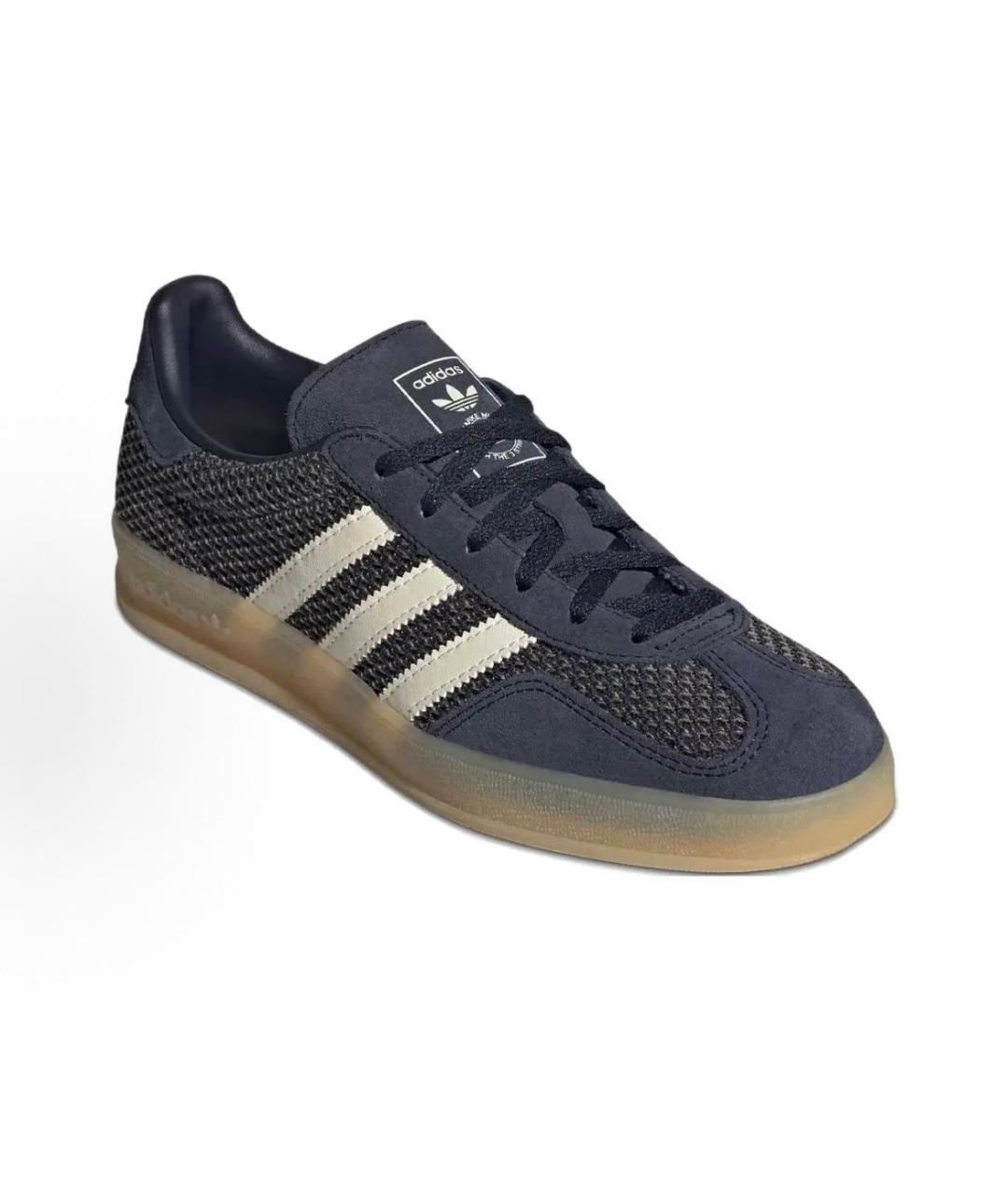 ADIDAS Темно-синие замшевые кроссовки, фото 2