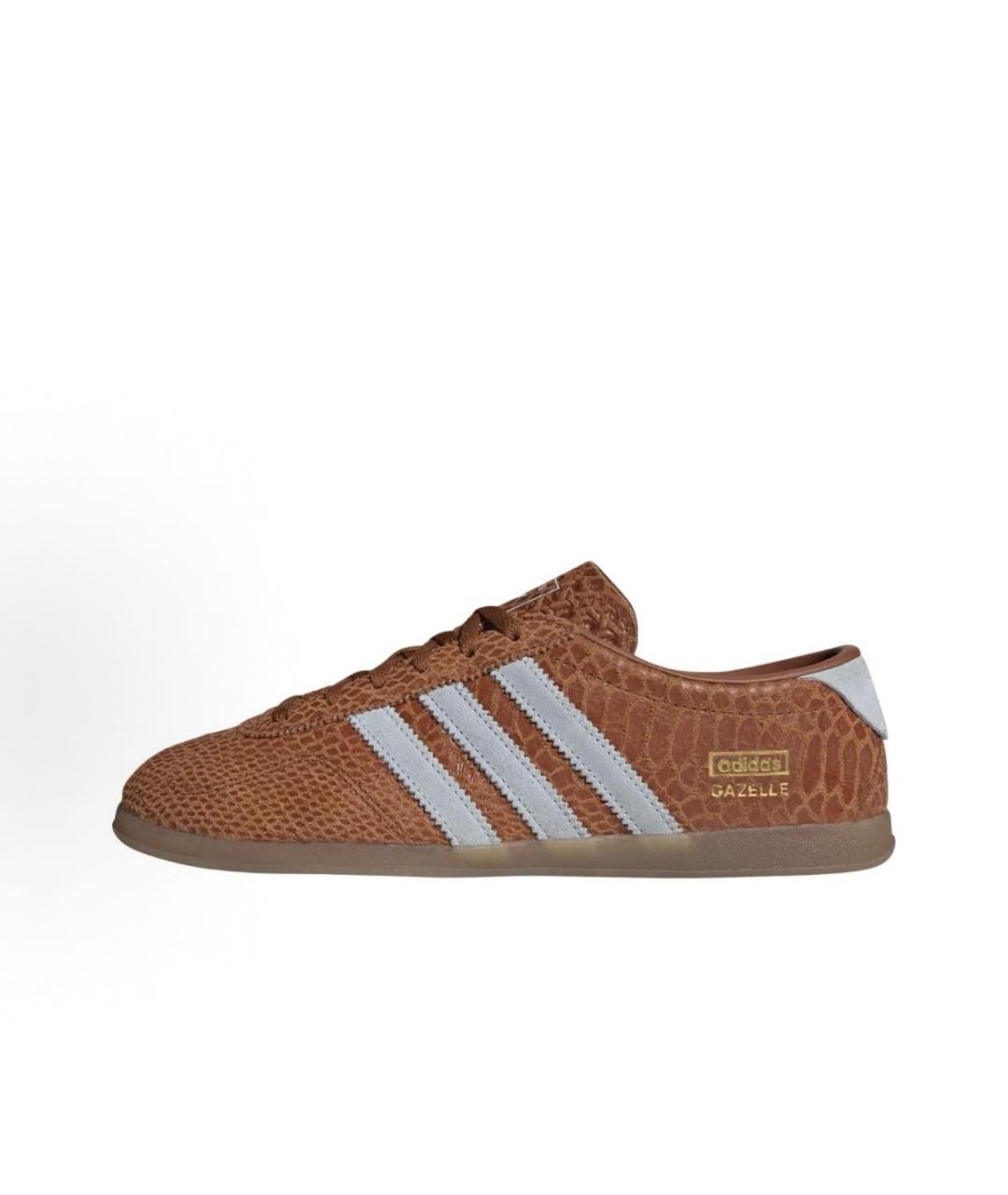 ADIDAS Коричневые кожаные кроссовки, фото 2
