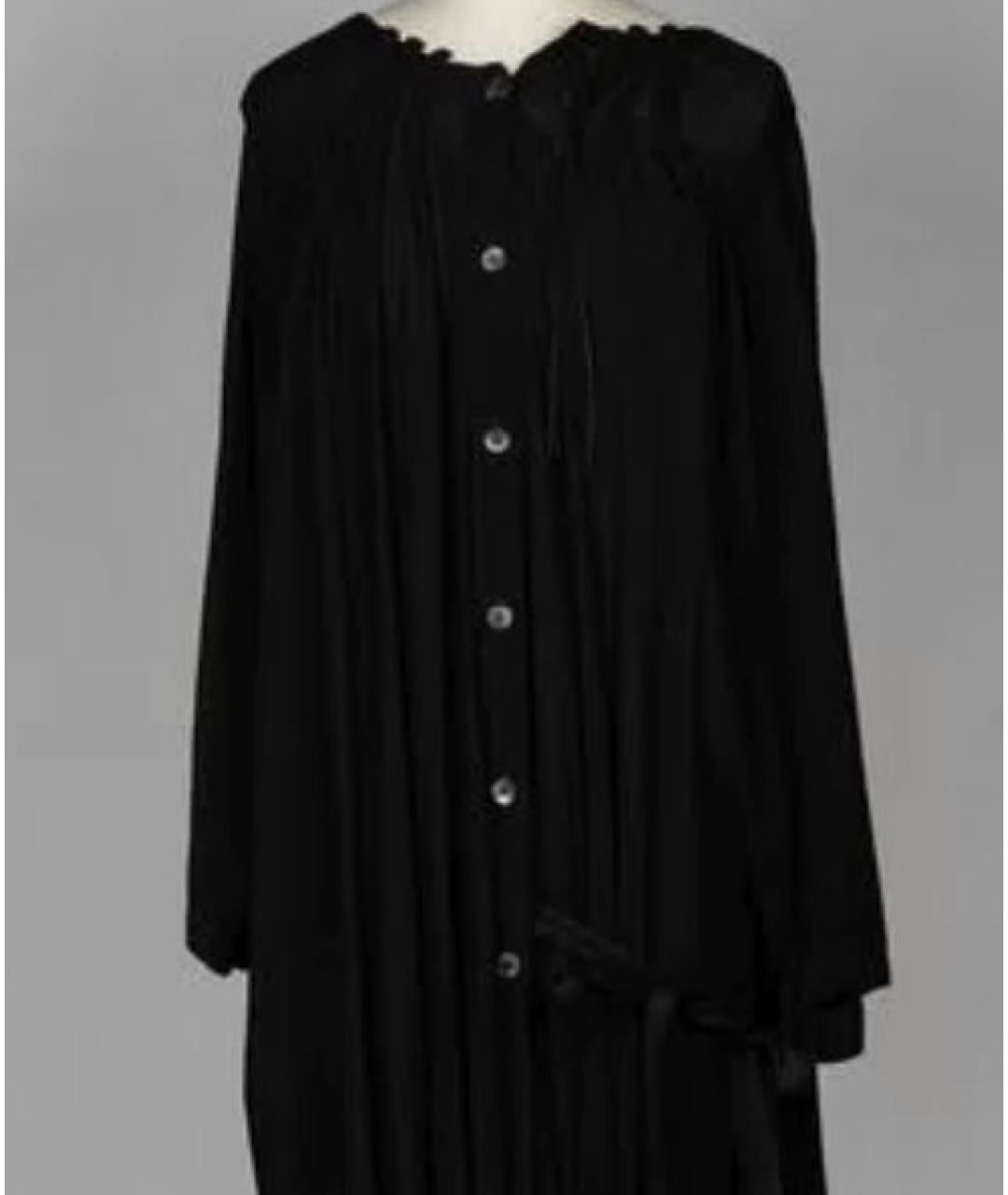 ANN DEMEULEMEESTER Черное хлопковое повседневное платье, фото 3