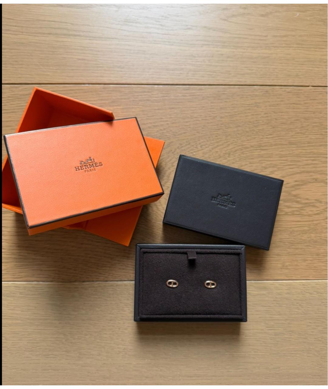 HERMES Золотые серьги из желтого золота, фото 3
