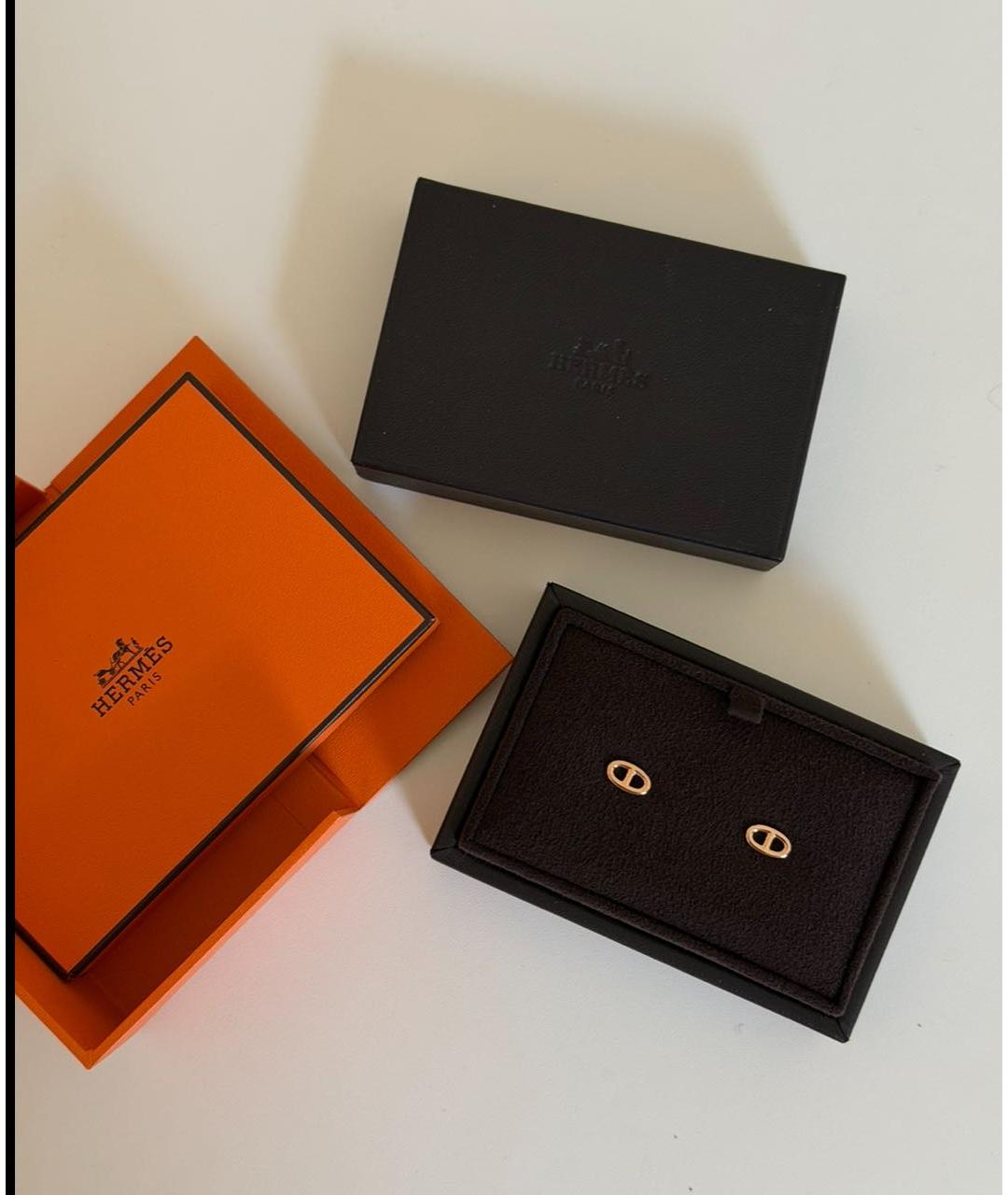 HERMES Золотые серьги из желтого золота, фото 4