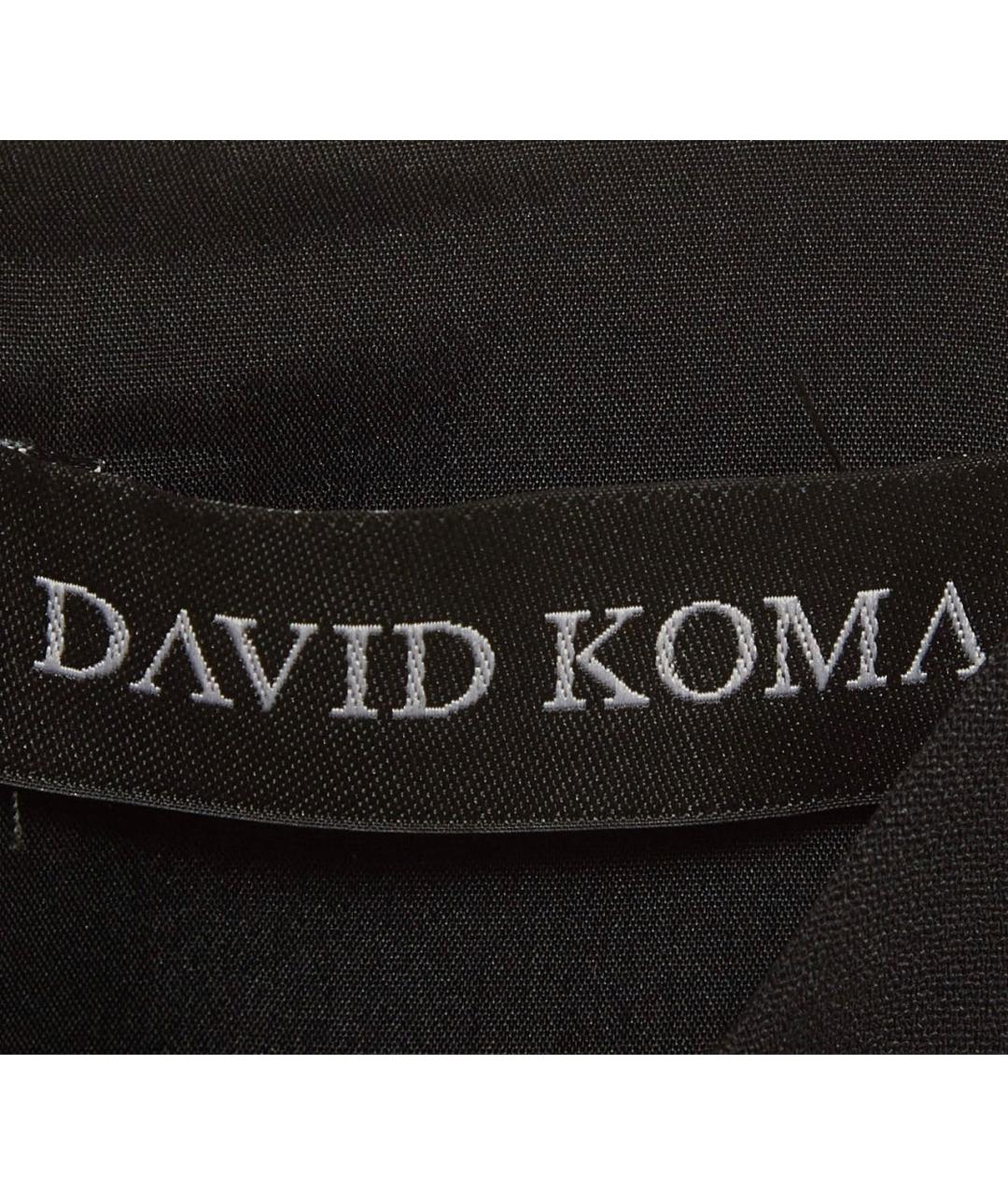 DAVID KOMA Черное ацетатное коктейльное платье, фото 3