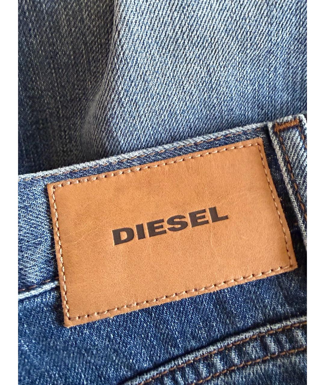 DIESEL Синие хлопковые прямые джинсы, фото 4