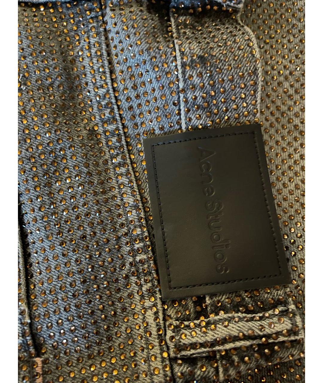 ACNE STUDIOS Коричневые хлопковые прямые джинсы, фото 5