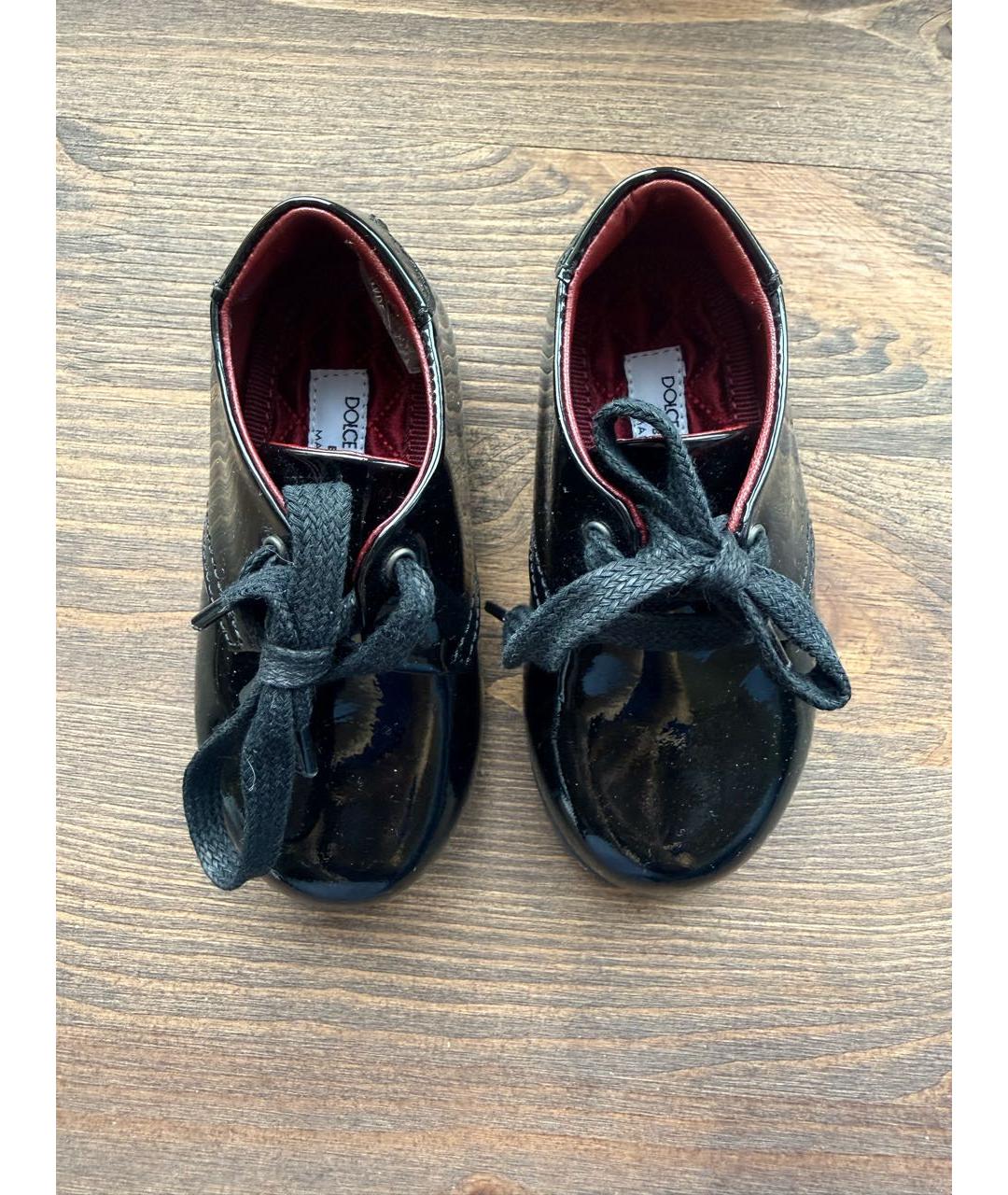 DOLCE&GABBANA Черные ботинки из лакированной кожи, фото 2