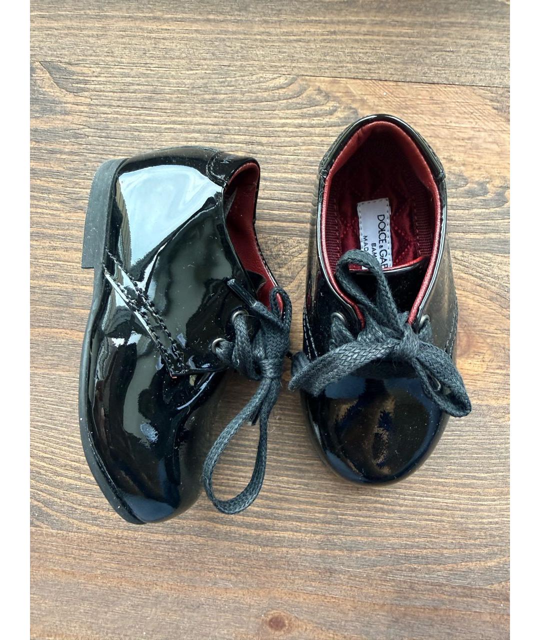 DOLCE&GABBANA Черные ботинки из лакированной кожи, фото 7