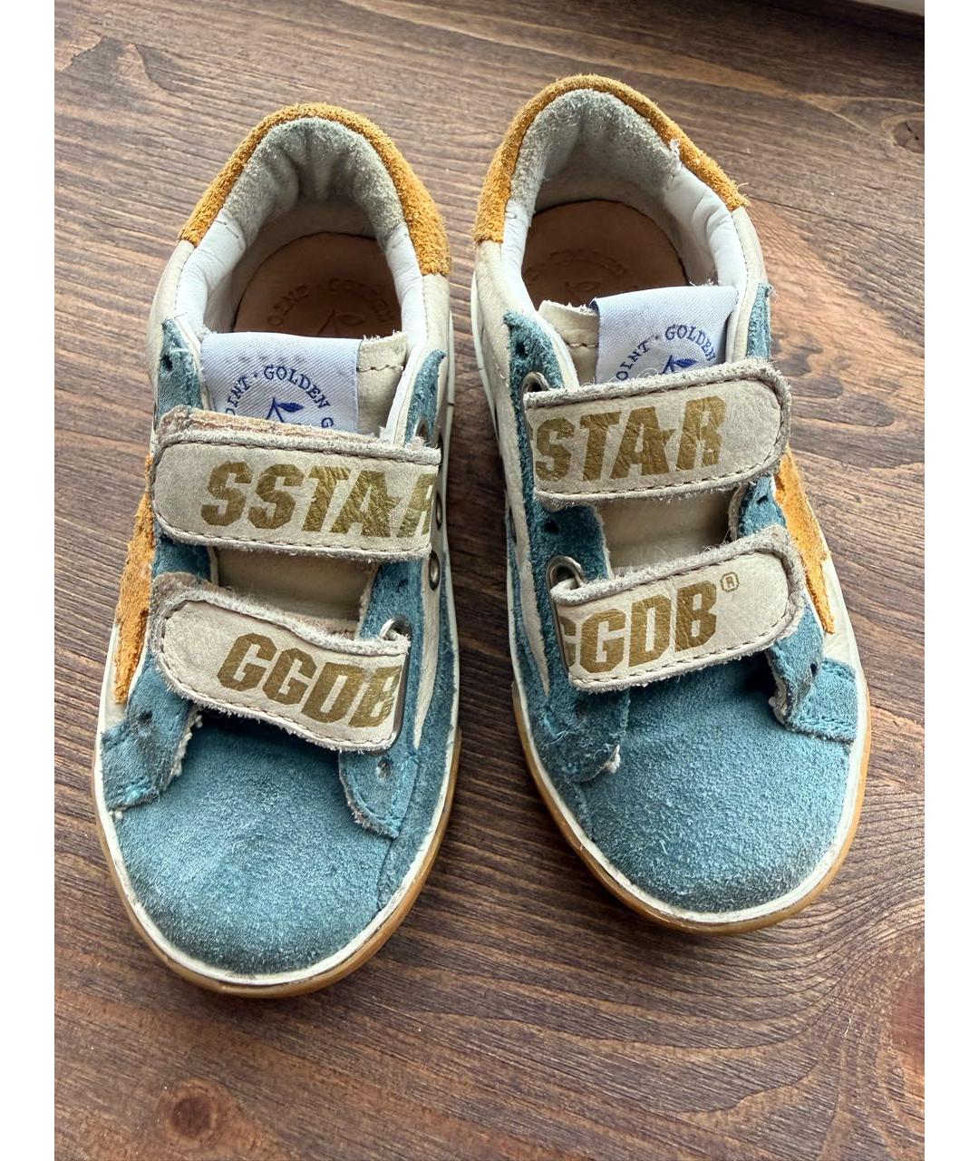 GOLDEN GOOSE Бирюзовые замшевые кеды, фото 2