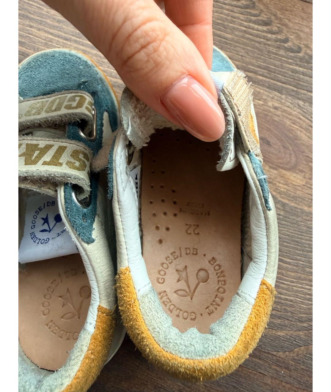 GOLDEN GOOSE Бирюзовые замшевые кеды, фото 4