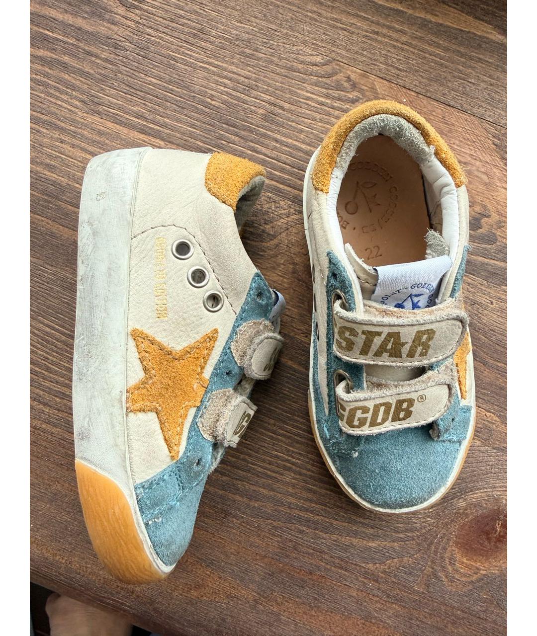 GOLDEN GOOSE Бирюзовые замшевые кеды, фото 6