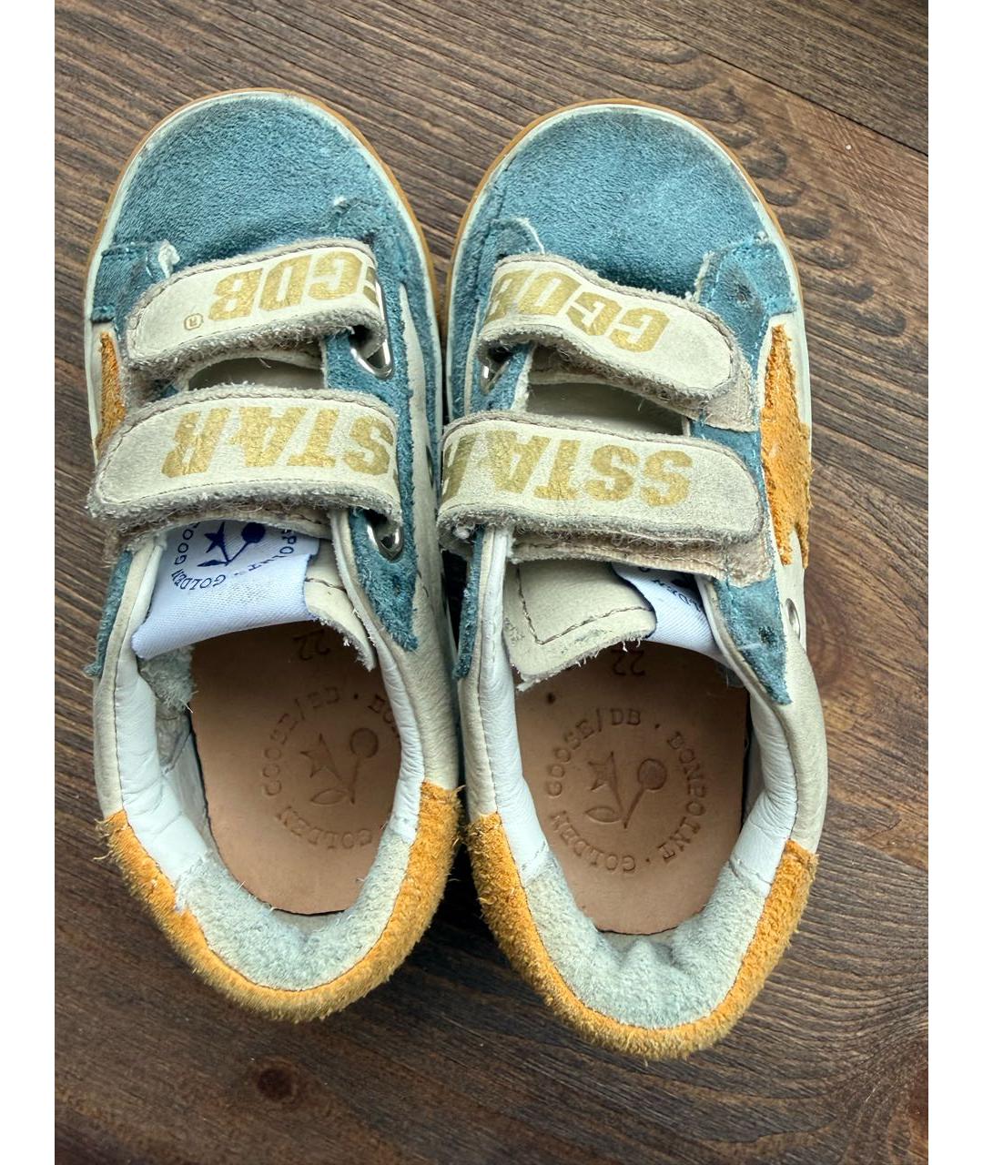 GOLDEN GOOSE Бирюзовые замшевые кеды, фото 3