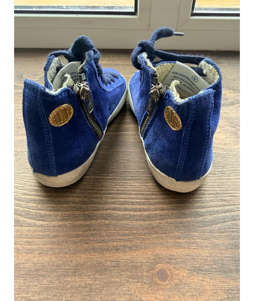 GOLDEN GOOSE Синие замшевые кеды, фото 3