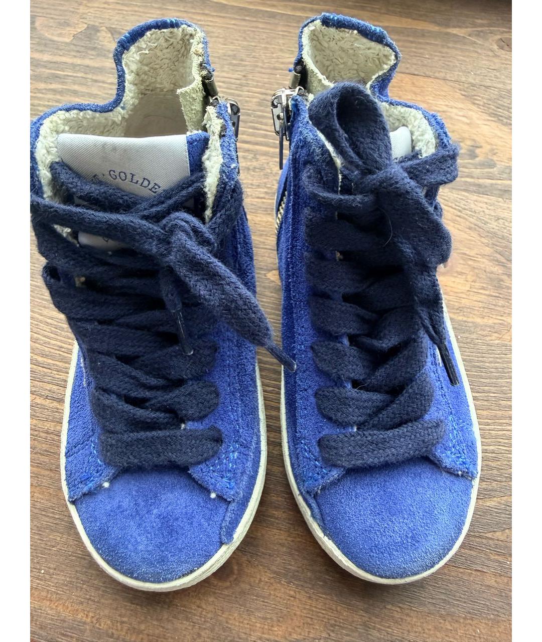 GOLDEN GOOSE Синие замшевые кеды, фото 2