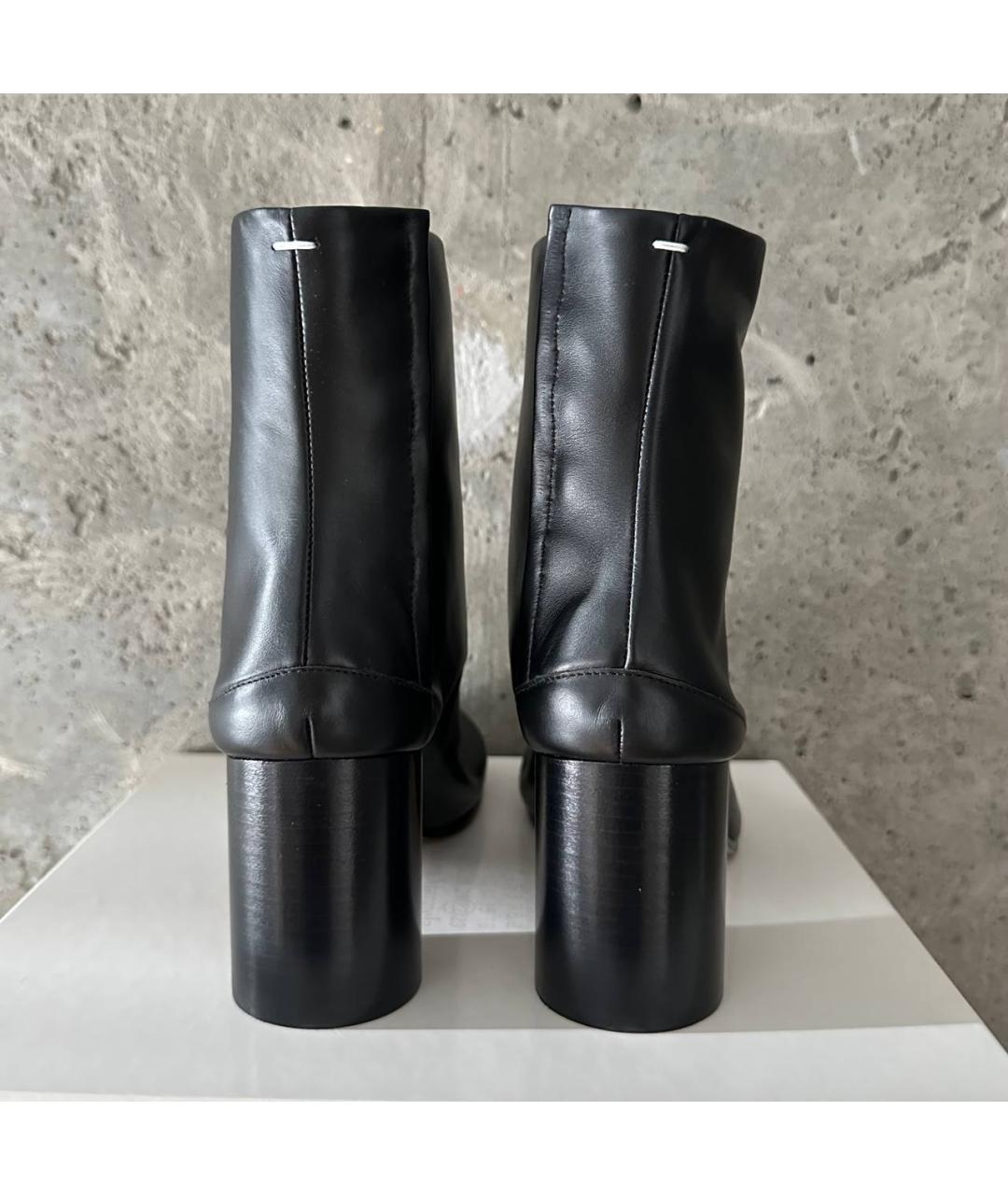 MAISON MARGIELA Черные кожаные ботильоны, фото 6