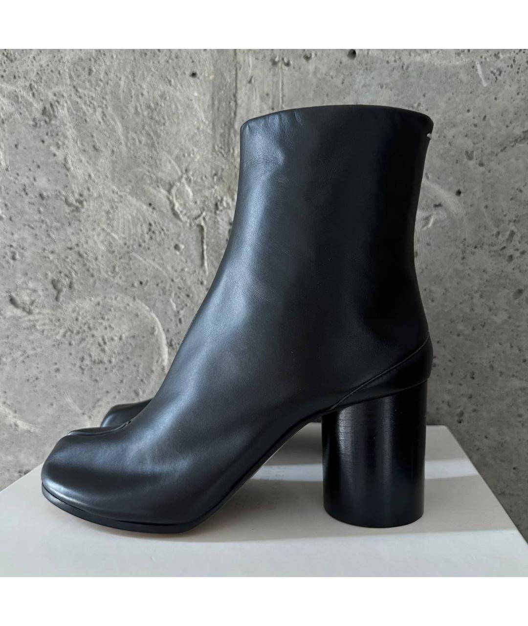 MAISON MARGIELA Черные кожаные ботильоны, фото 10