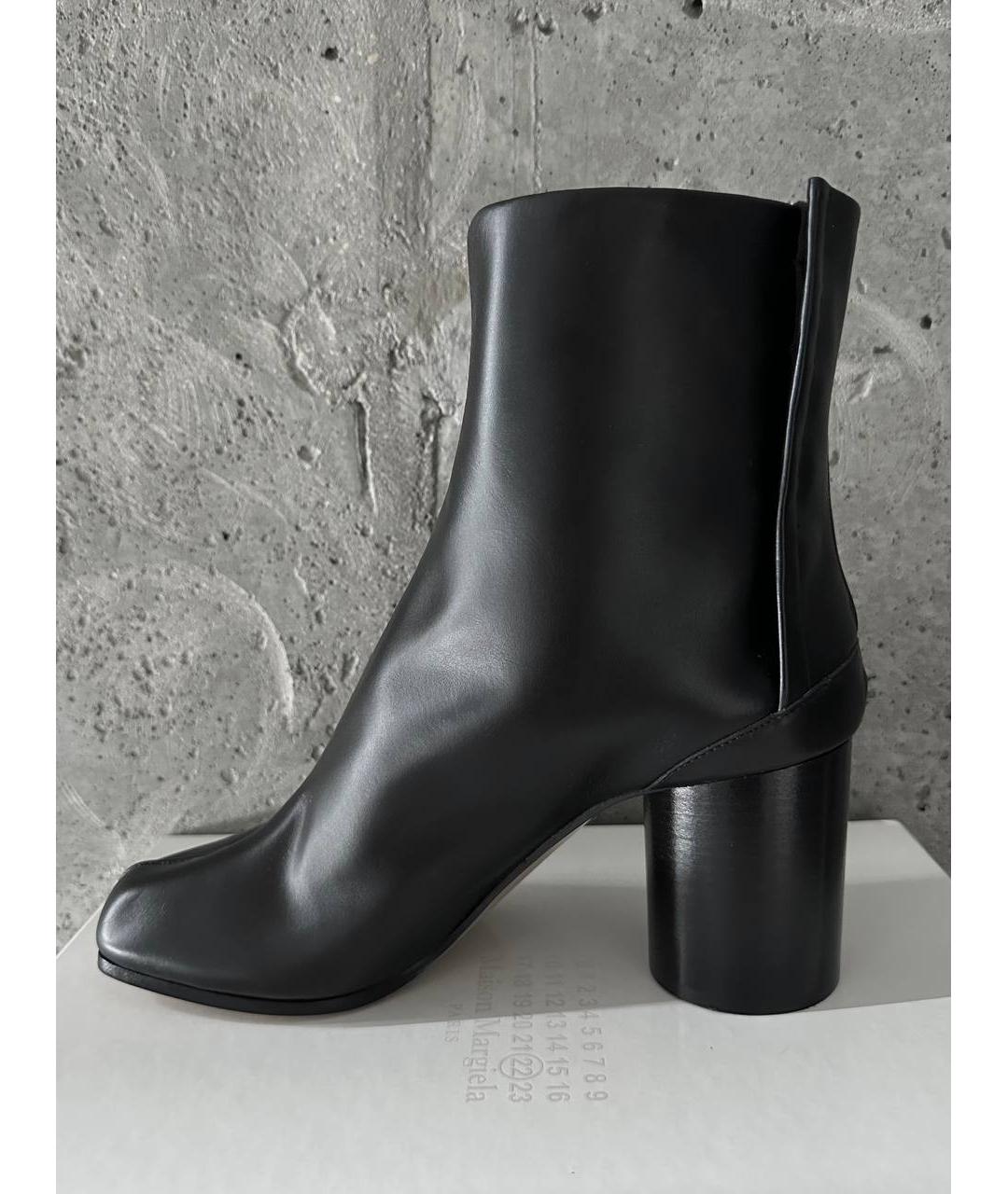 MAISON MARGIELA Черные кожаные ботильоны, фото 5