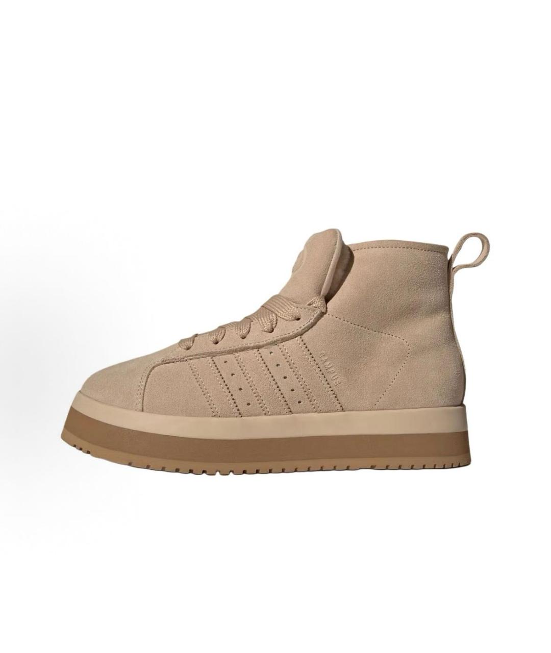 ADIDAS Бежевые замшевые кроссовки, фото 2