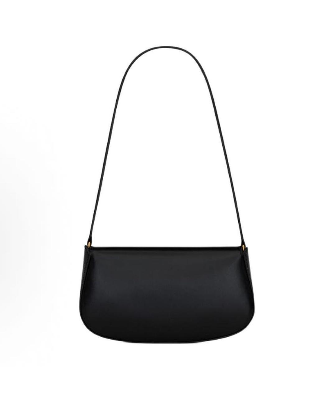 SAINT LAURENT Черная кожаная сумка с короткими ручками, фото 4