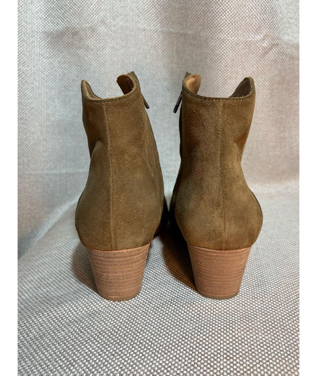 ISABEL MARANT Коричневые замшевые ботильоны, фото 4