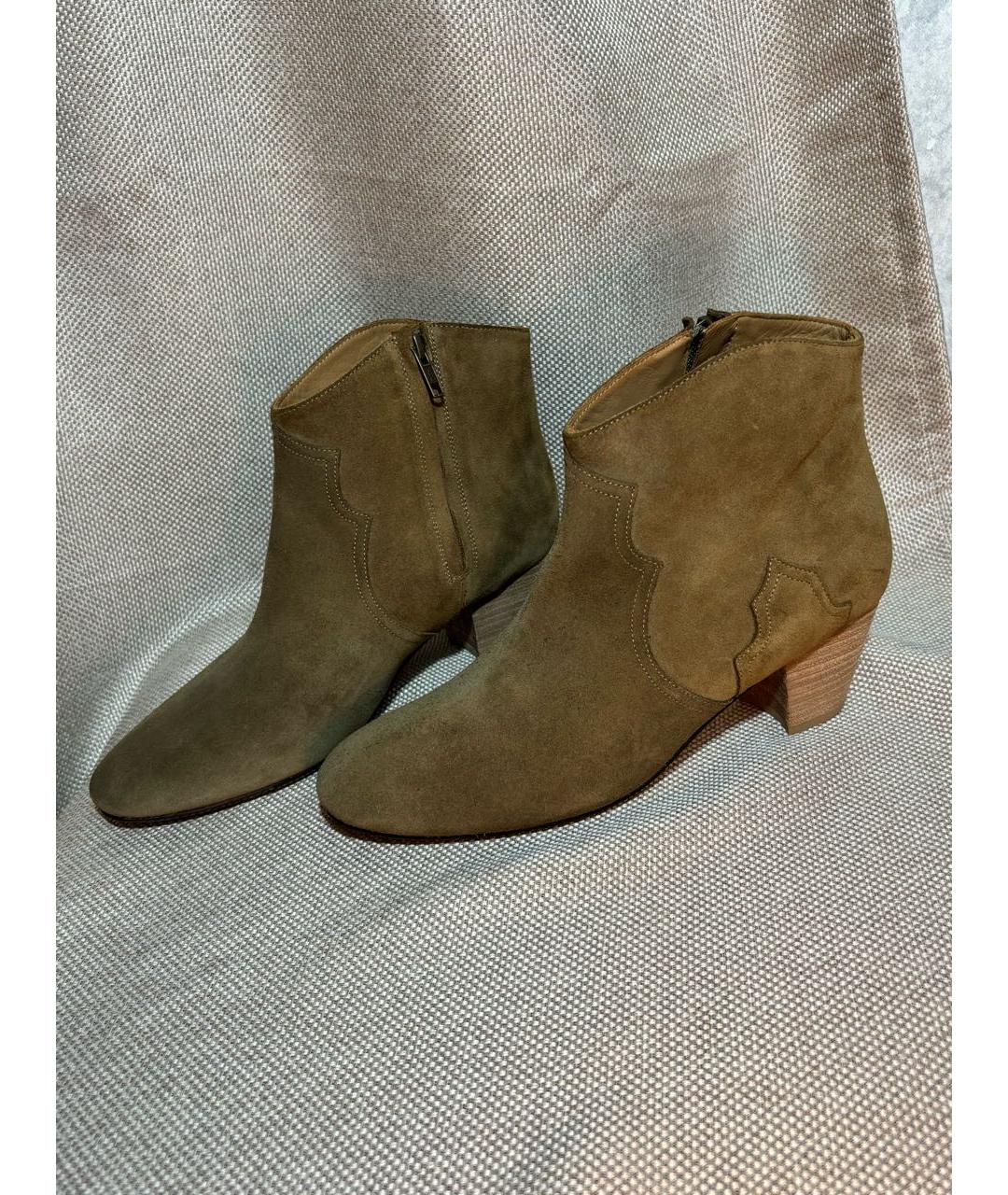 ISABEL MARANT Коричневые замшевые ботильоны, фото 5