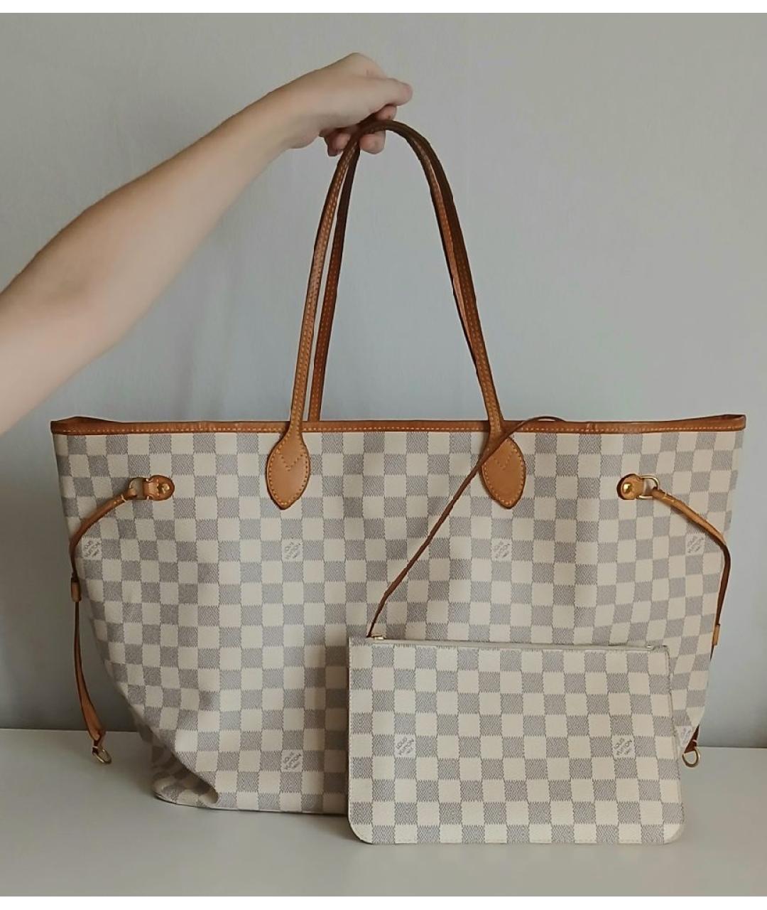 LOUIS VUITTON Бежевая сумка тоут из канвы, фото 10