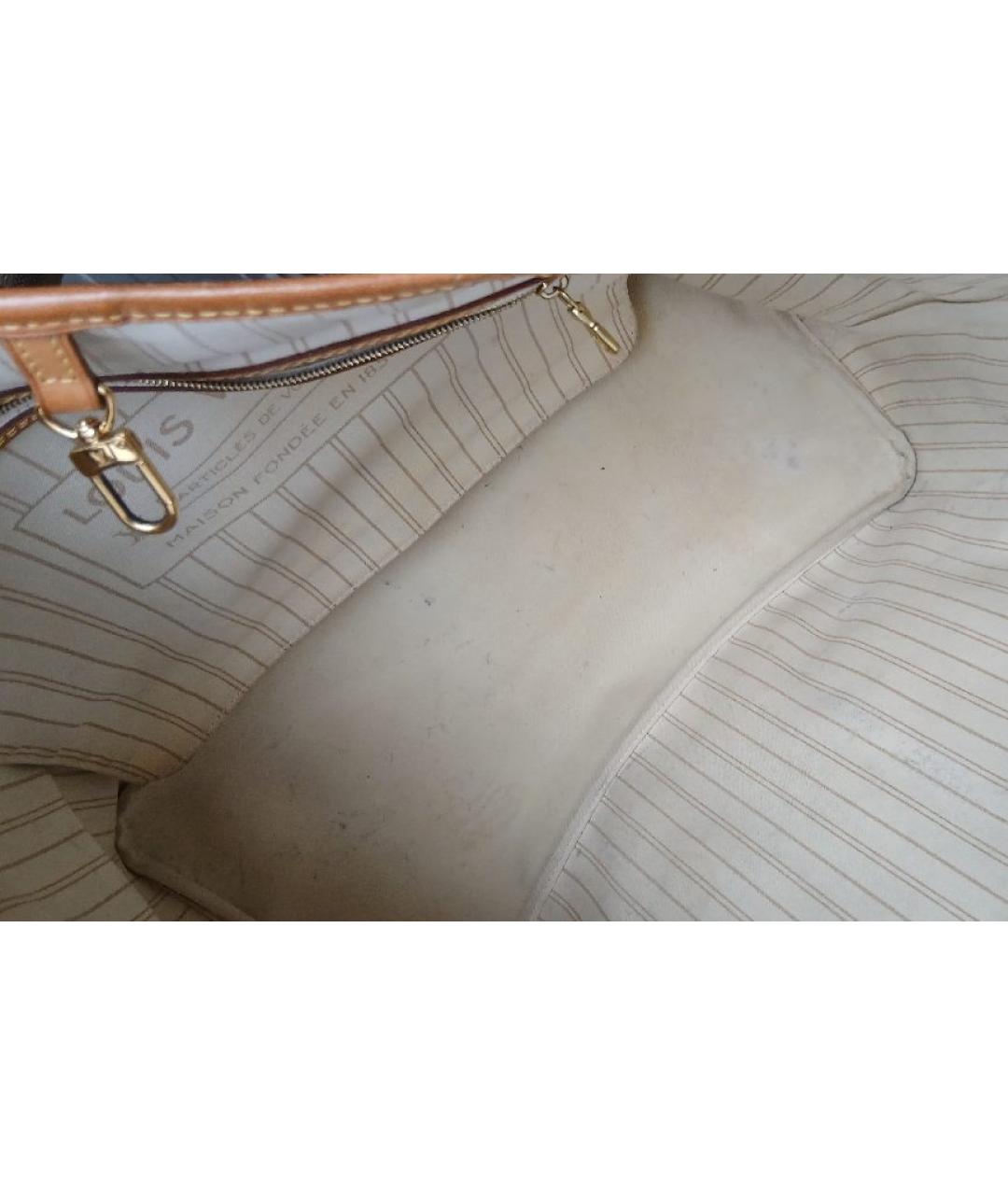 LOUIS VUITTON Бежевая сумка тоут из канвы, фото 8