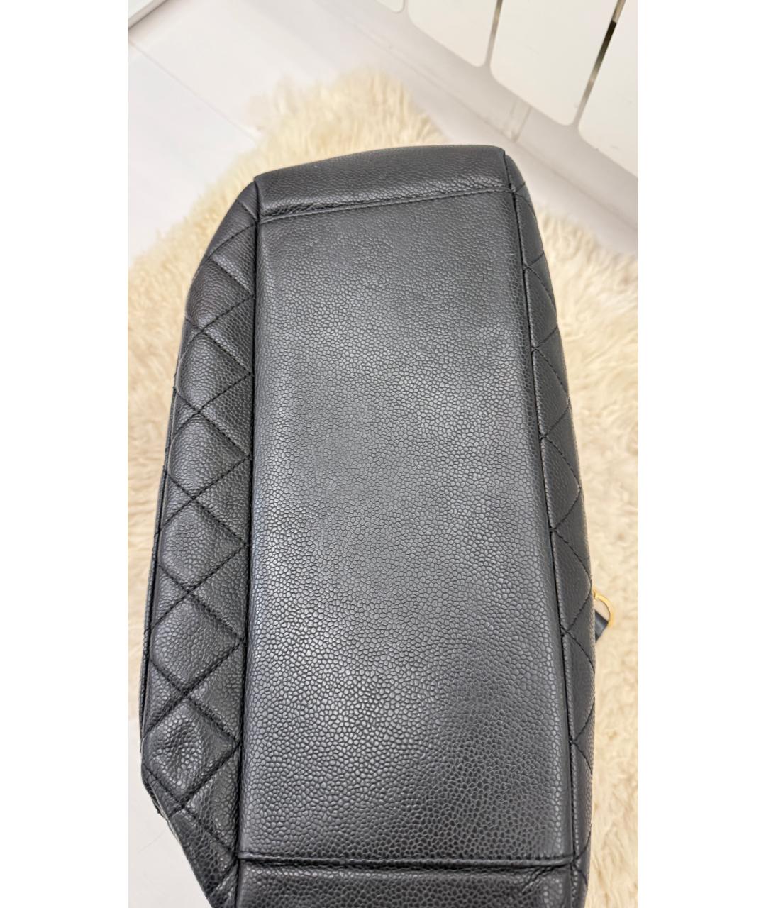 CHANEL Черная кожаная сумка тоут, фото 3