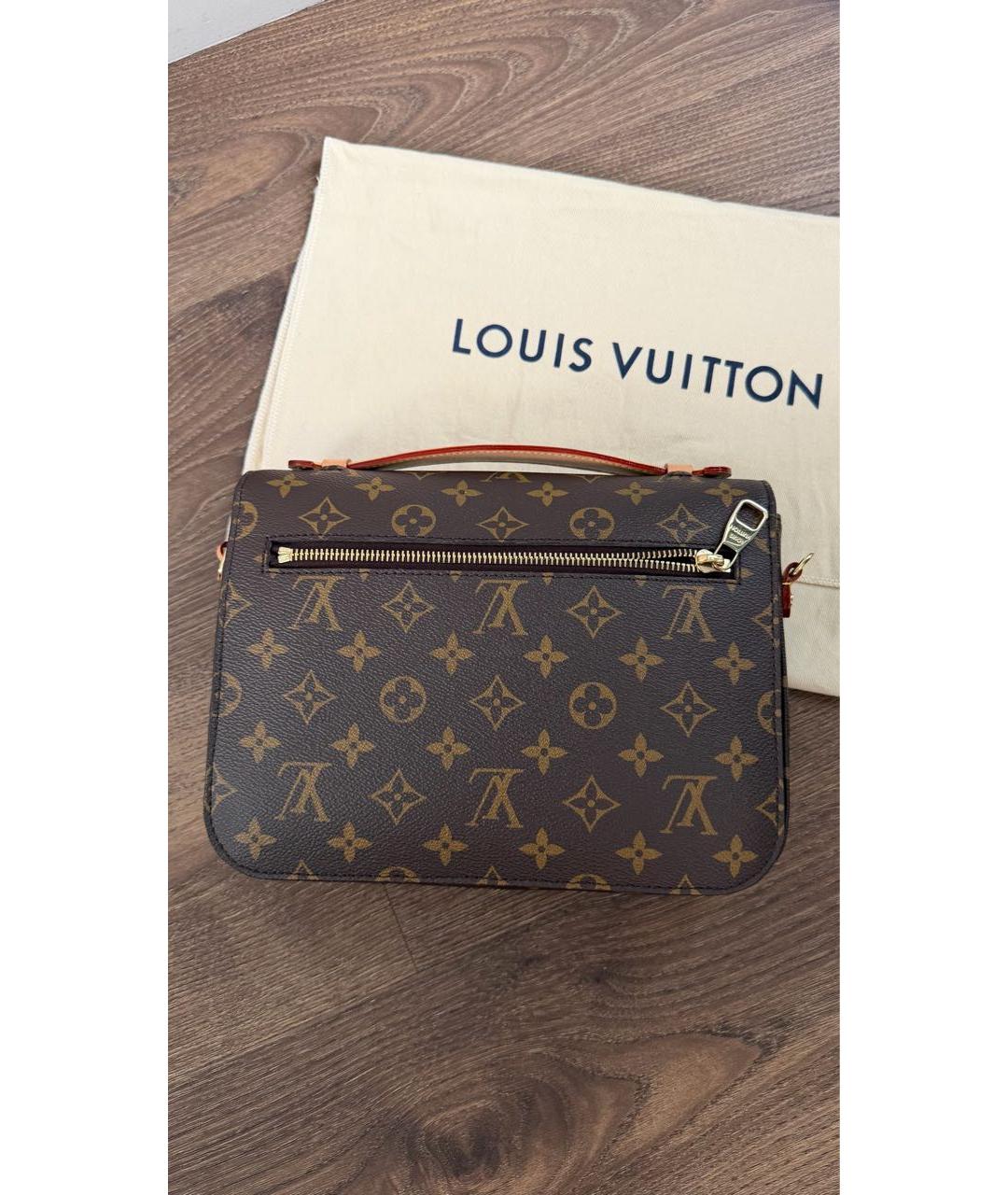 LOUIS VUITTON Коричневая сумка через плечо из канвы, фото 3