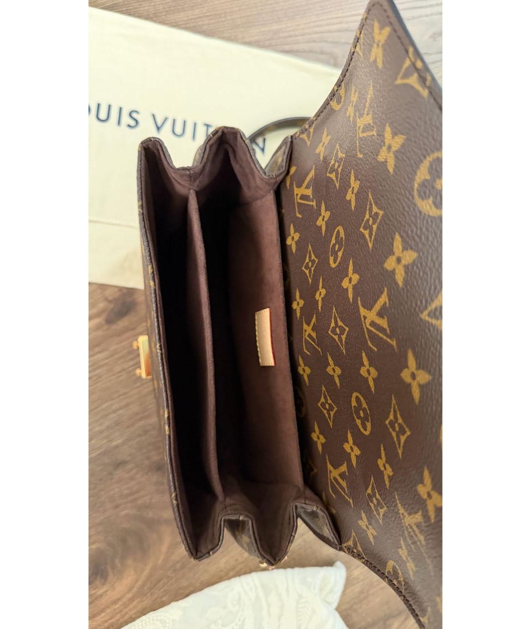 LOUIS VUITTON Коричневая сумка через плечо из канвы, фото 4
