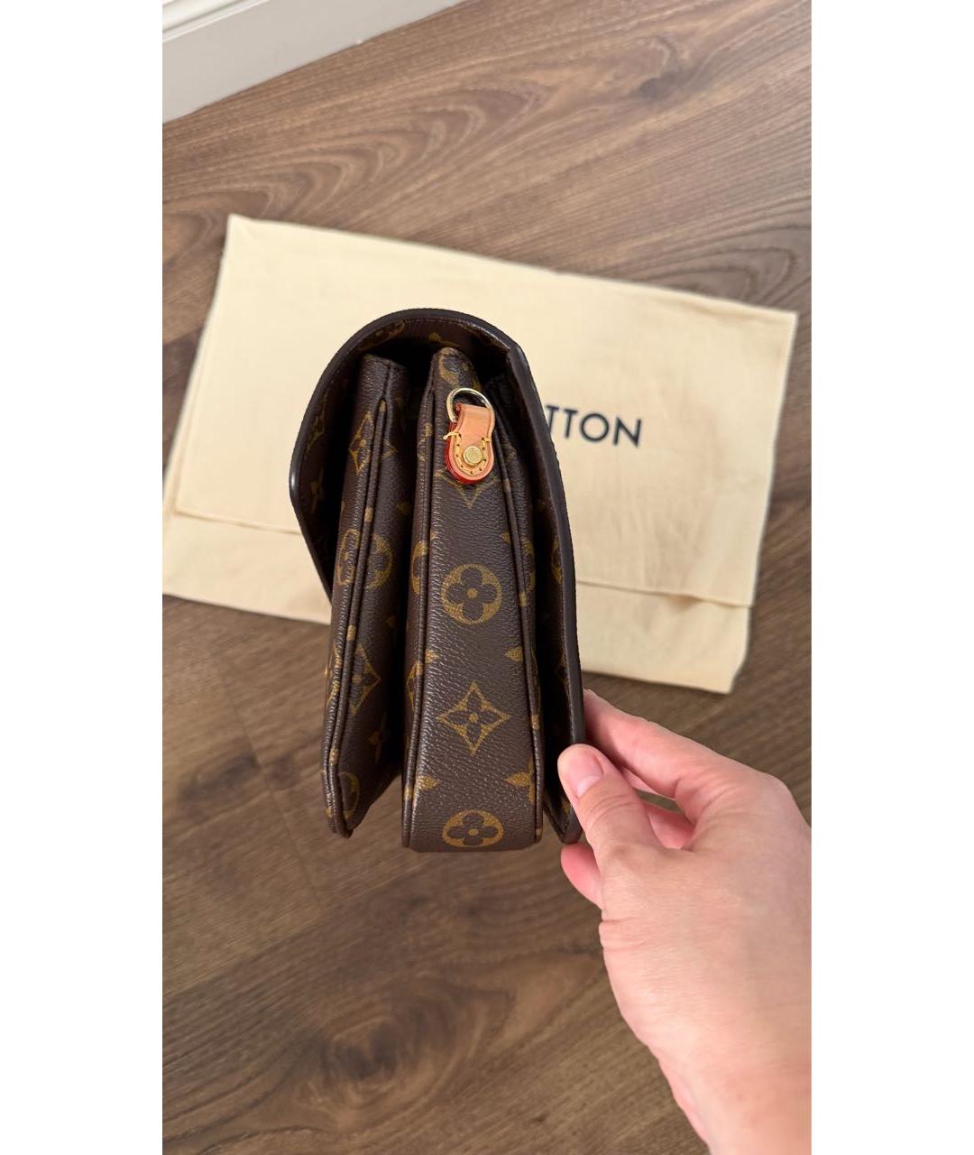 LOUIS VUITTON Коричневая сумка через плечо из канвы, фото 2