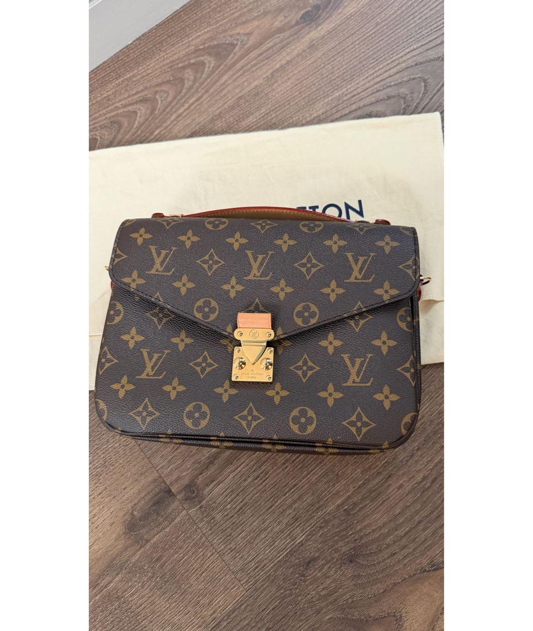 LOUIS VUITTON Коричневая сумка через плечо из канвы, фото 8