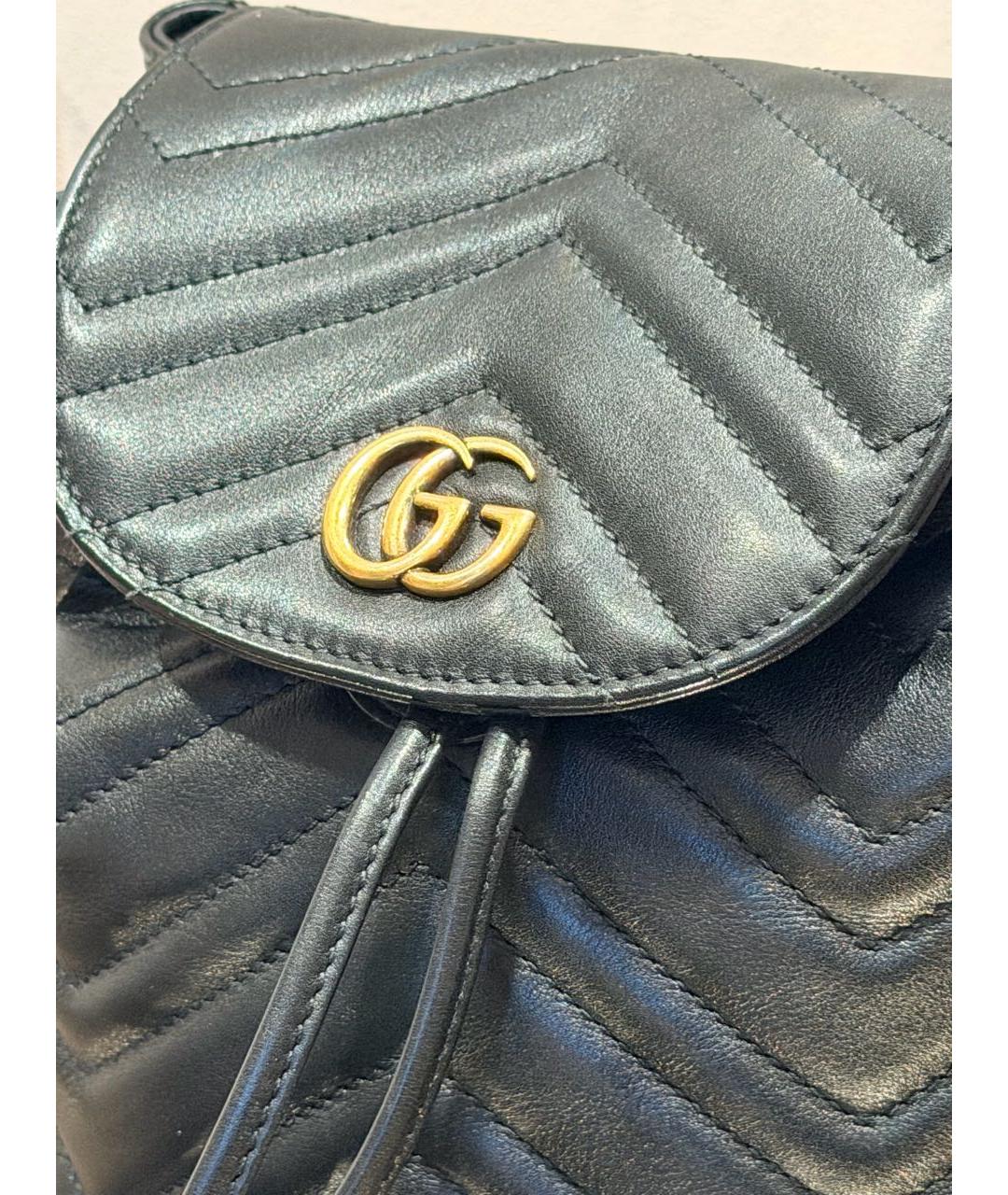 GUCCI Черный кожаный рюкзак, фото 2