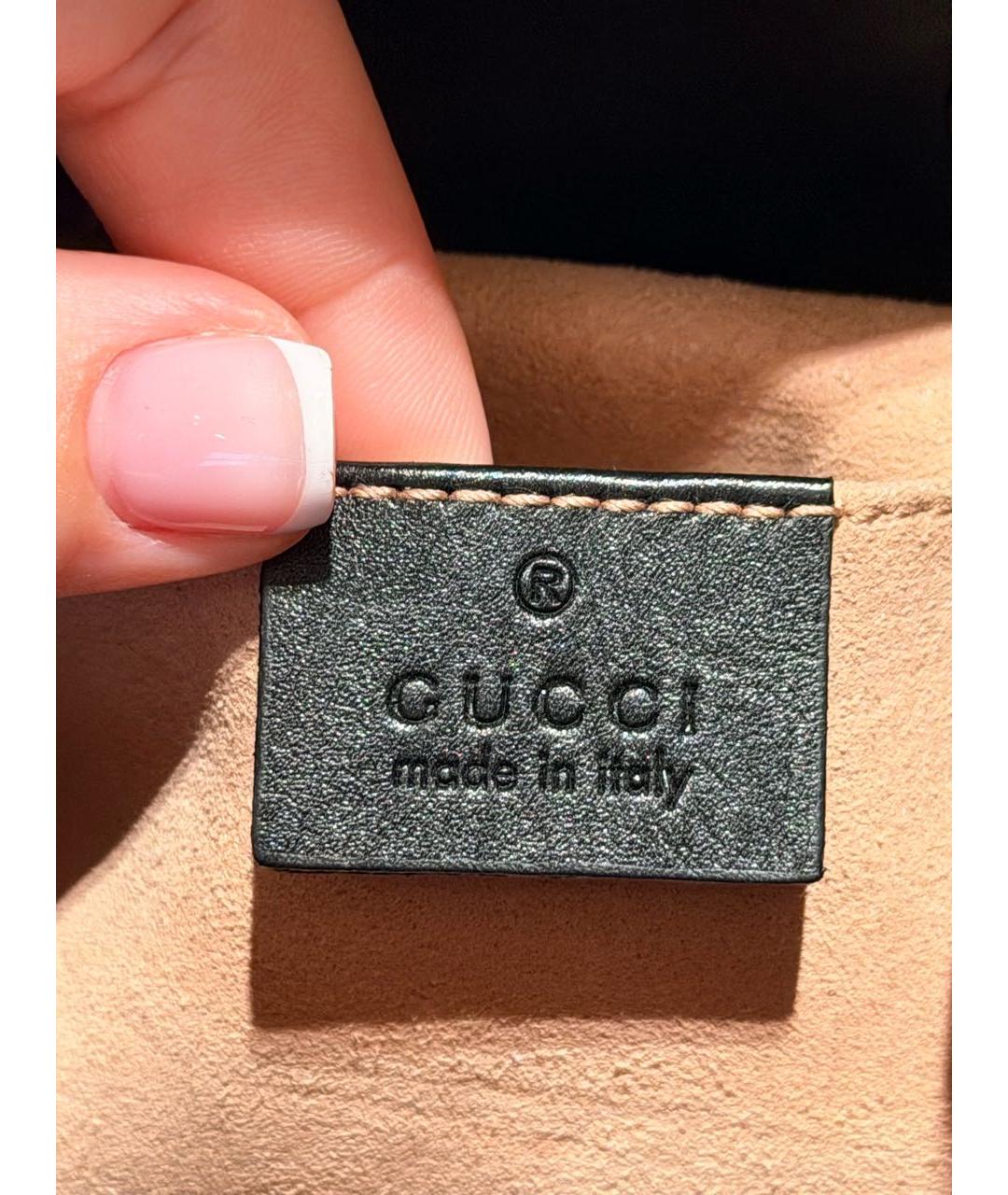 GUCCI Черный кожаный рюкзак, фото 7