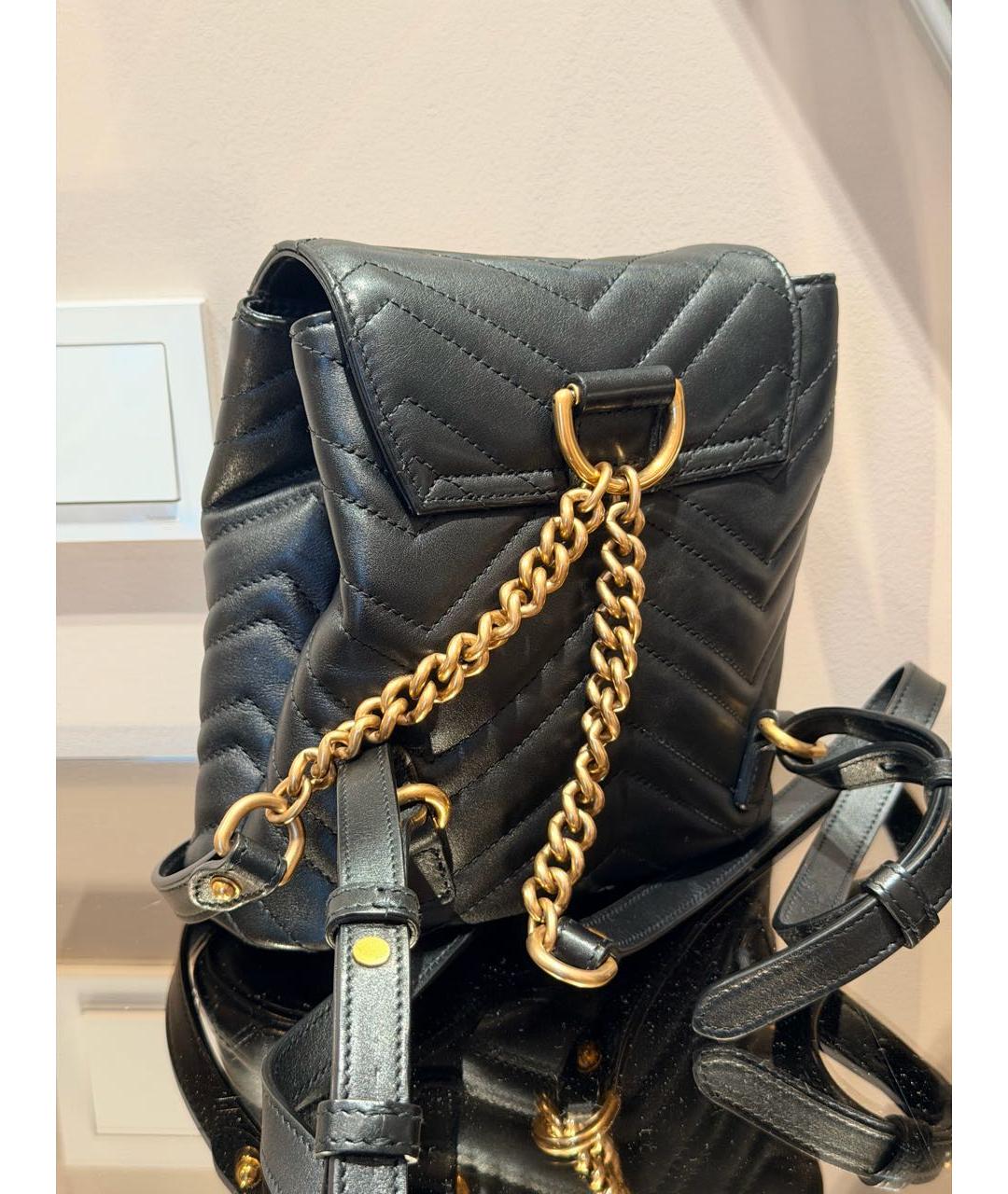 GUCCI Черный кожаный рюкзак, фото 3