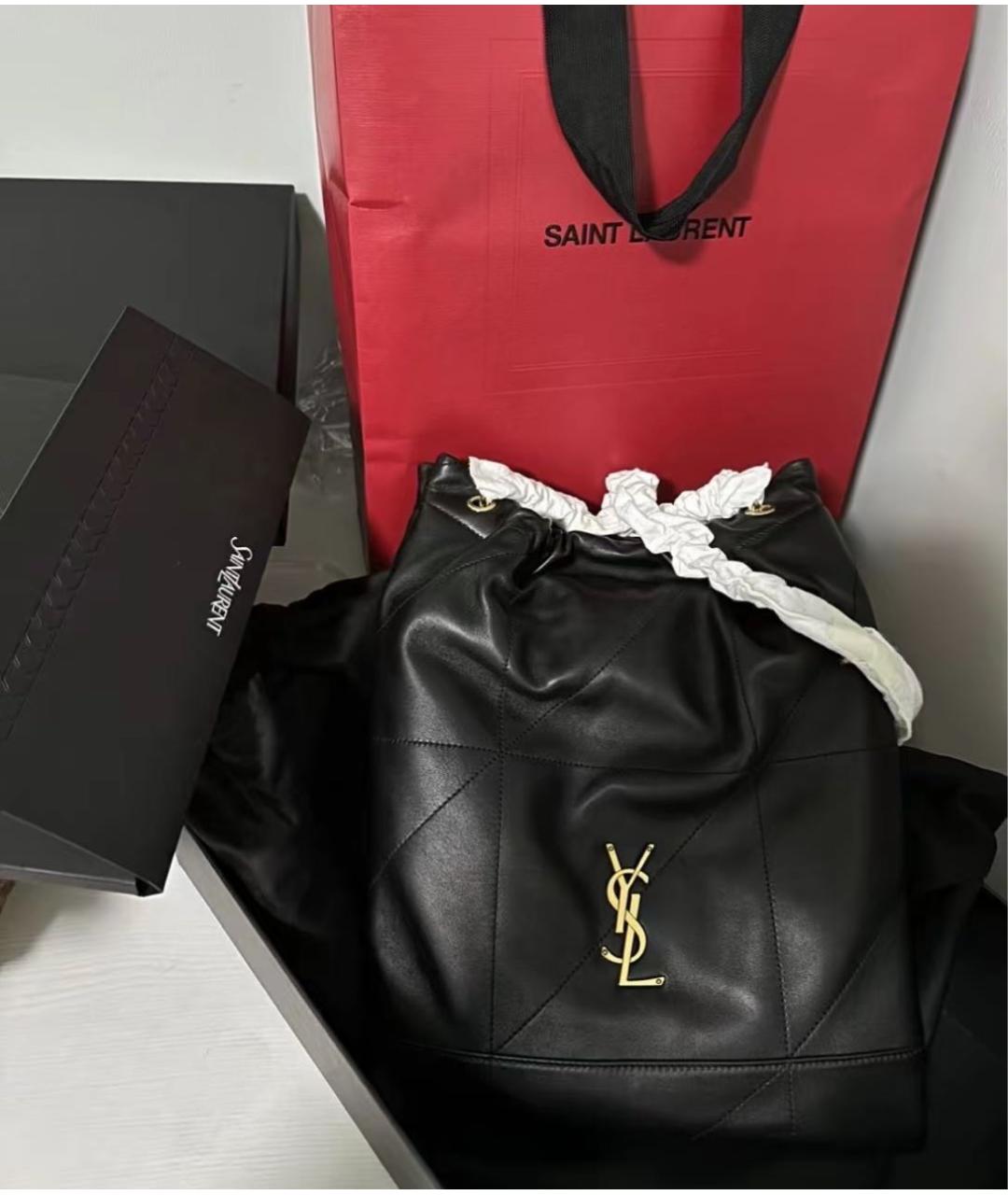 SAINT LAURENT Черная кожаная сумка через плечо, фото 4