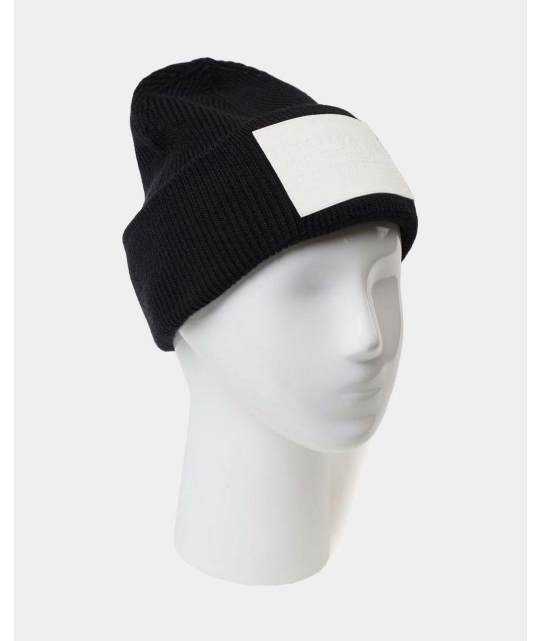 MM6 MAISON MARGIELA Черная шерстяная шапка, фото 4