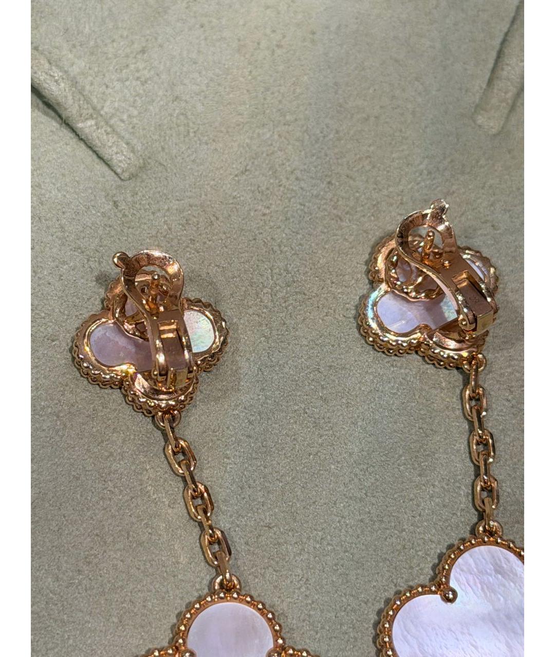 VAN CLEEF & ARPELS Белые серьги из желтого золота, фото 6